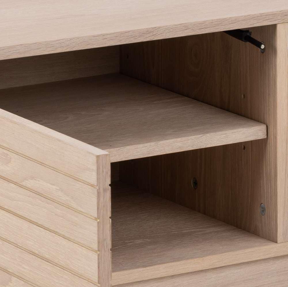 ACTONA GROUP TV-Schrank »Linley TV-Tisch, Lowboard, Fernsehtisch,«, Eichenfurnier, 2 Türen, 2 Einlegeböden, Lamellenfront, B: 160cm