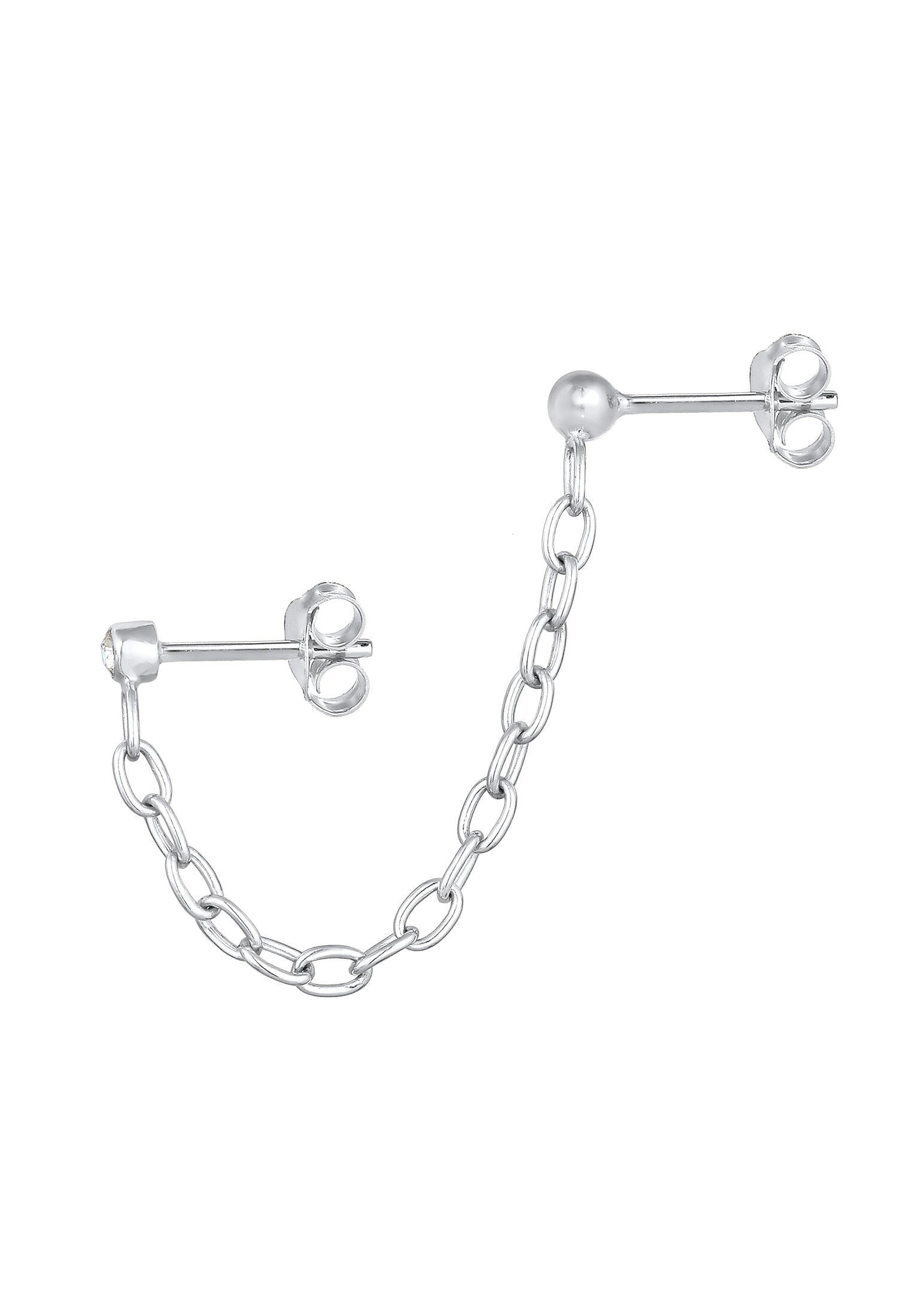 Elli Paar Ohrstecker »Ohrringe Kette Piercing Kristall 925 Silber«