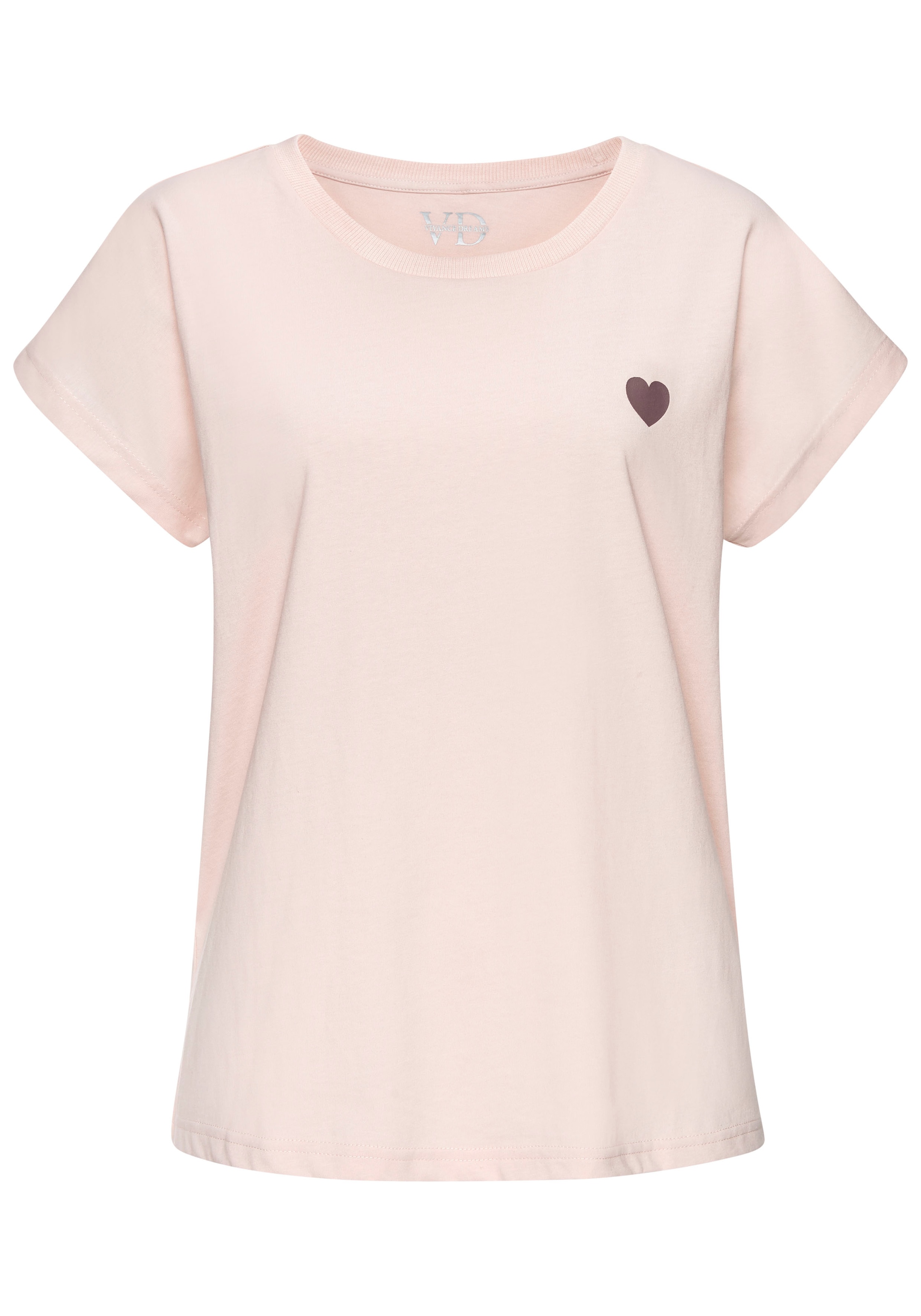 Vivance Dreams Pyjama Spar-Set, 2er Pack, 4 tlg. mit süßem Herzmuster