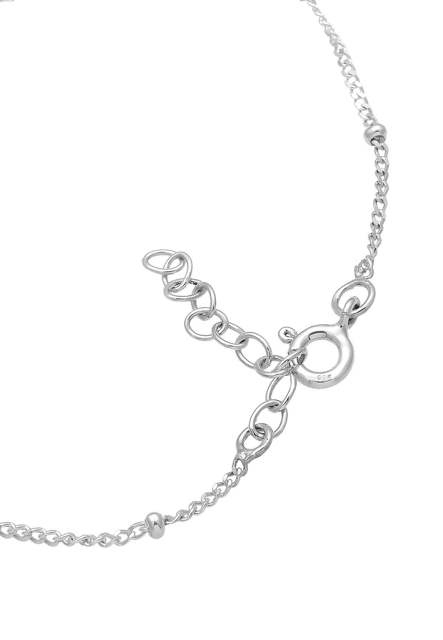 Elli Armkette »Armband Kugelkette Plättchen Design 925 Sterling Silber«