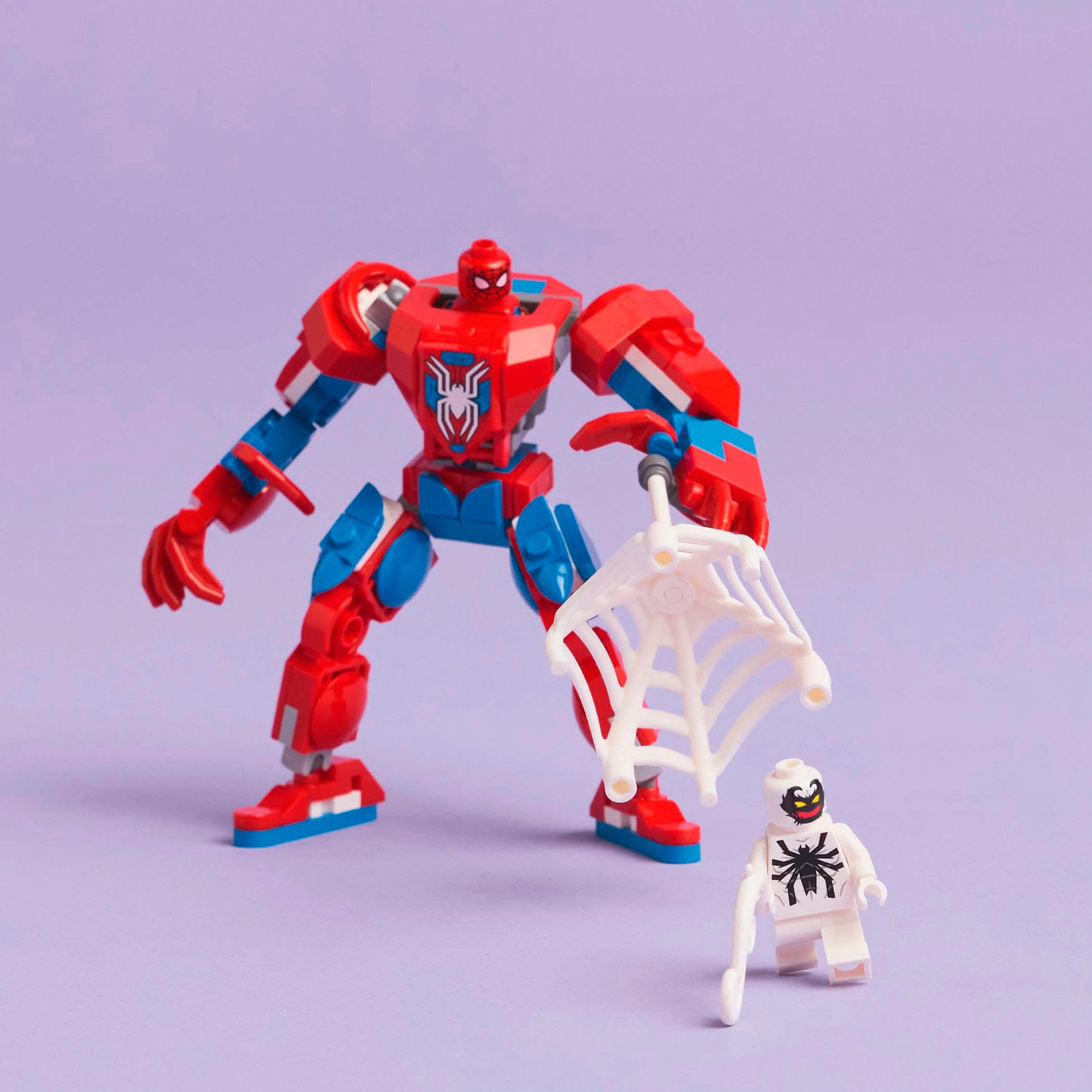 LEGO® Konstruktionsspielsteine »Spider-Man Mech vs. Anti-Venom (76308), LEGO Super Heroes«, (107 St.), Made in Europe