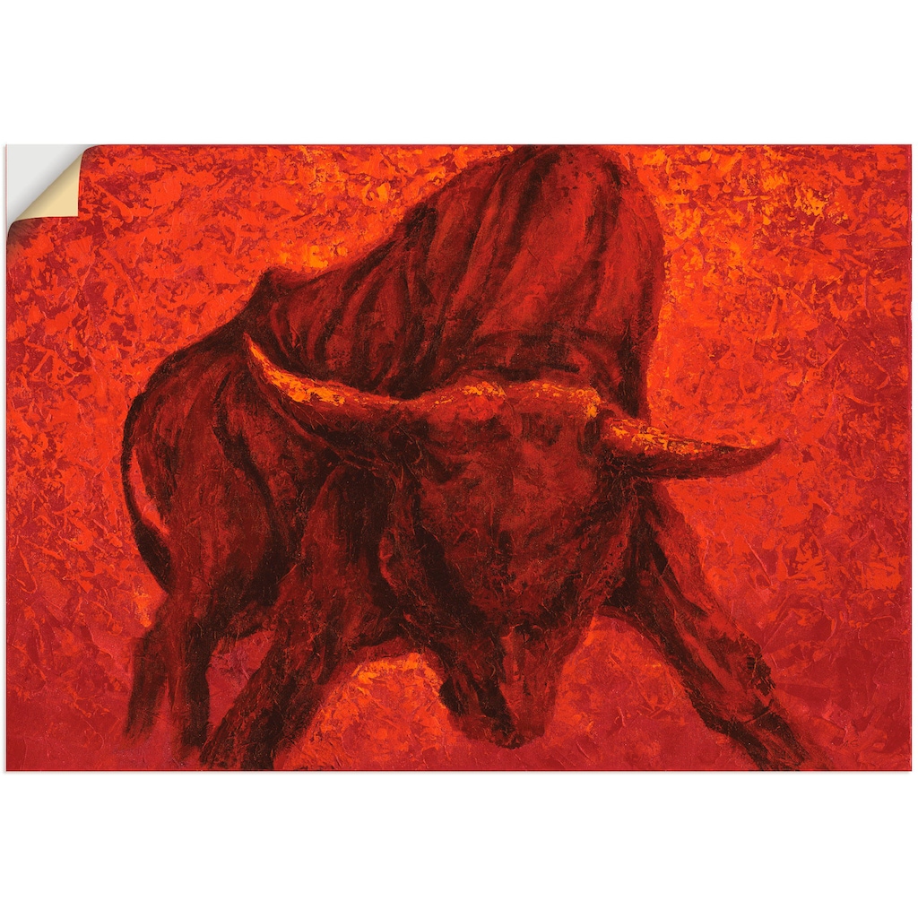 Artland Wandbild »Katalanischer Stier«, Wildtiere, (1 St.)