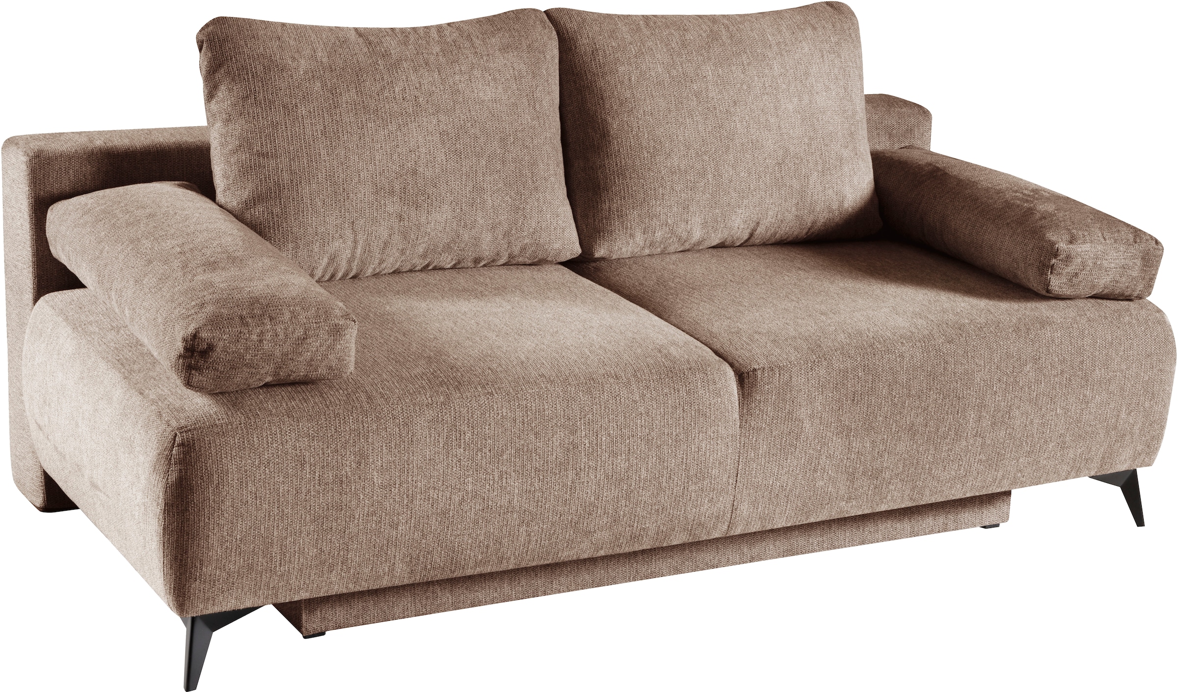 WERK2 Schlafsofa »Viktoria mit Komfortsitz- und Liegehöhe, Breite 200cm,«, bequemes 2-Sitzer Schlafcouch mit Bettkasten