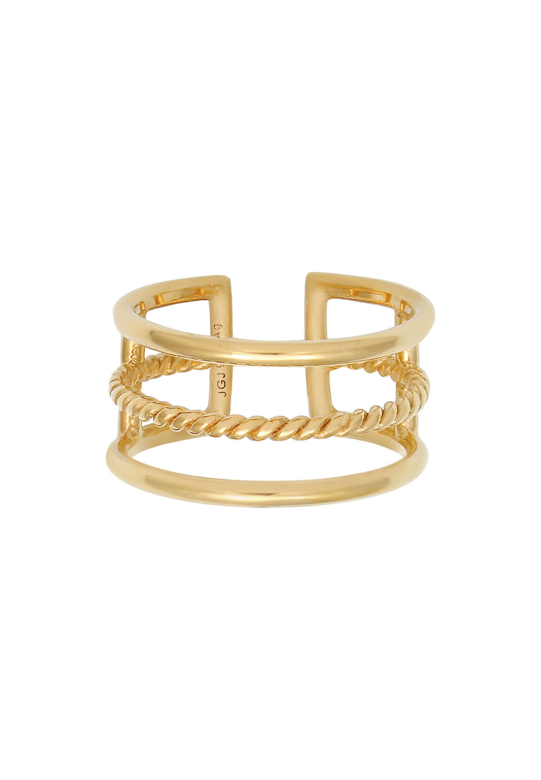 Elli Silberring »Ring Offen Verstellbar 3-reihig Breit 925 Silber«