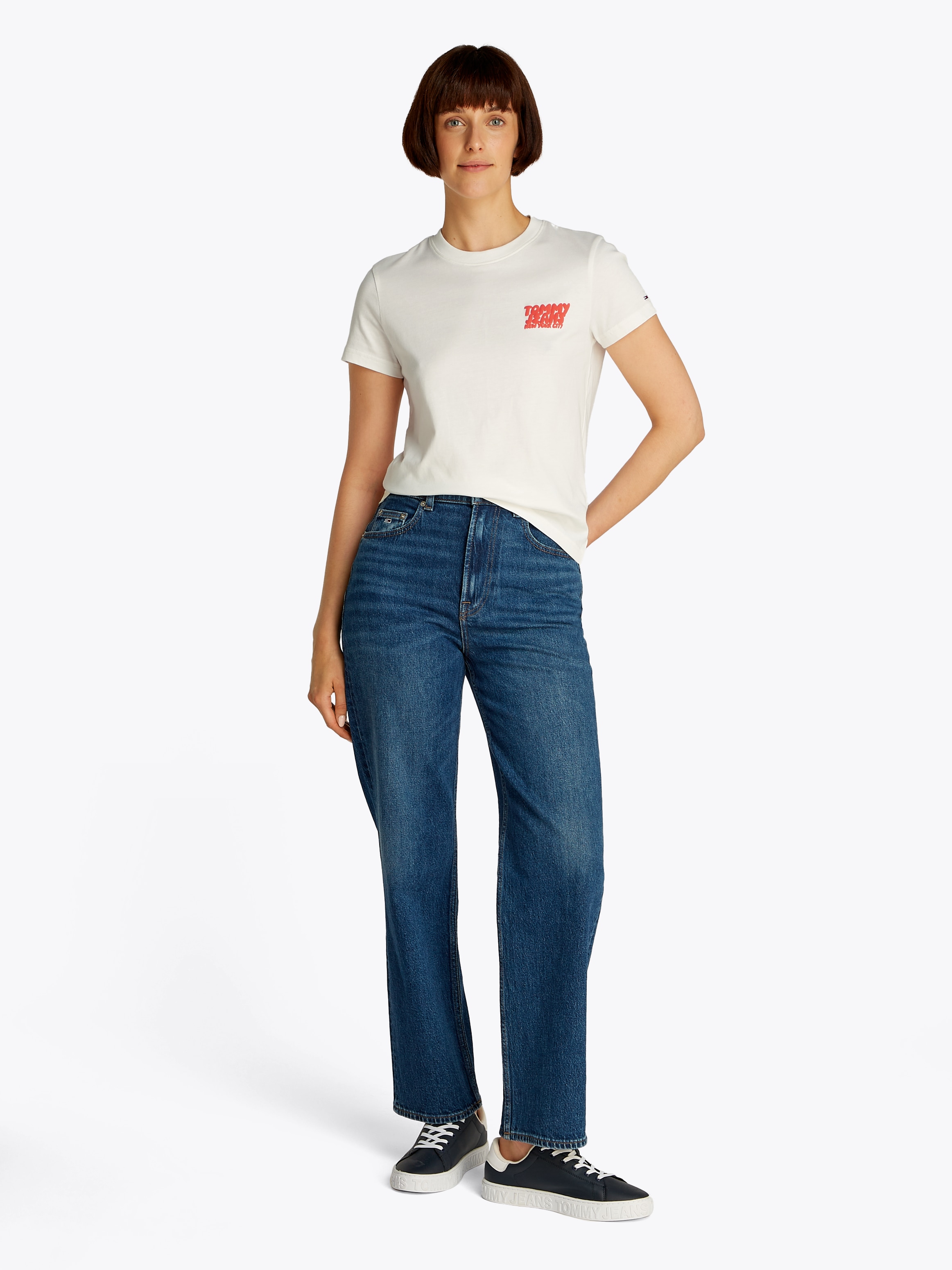 Tommy Jeans T-Shirt »TJW REG TJ BUBBLE TEE«, mit Logodruck