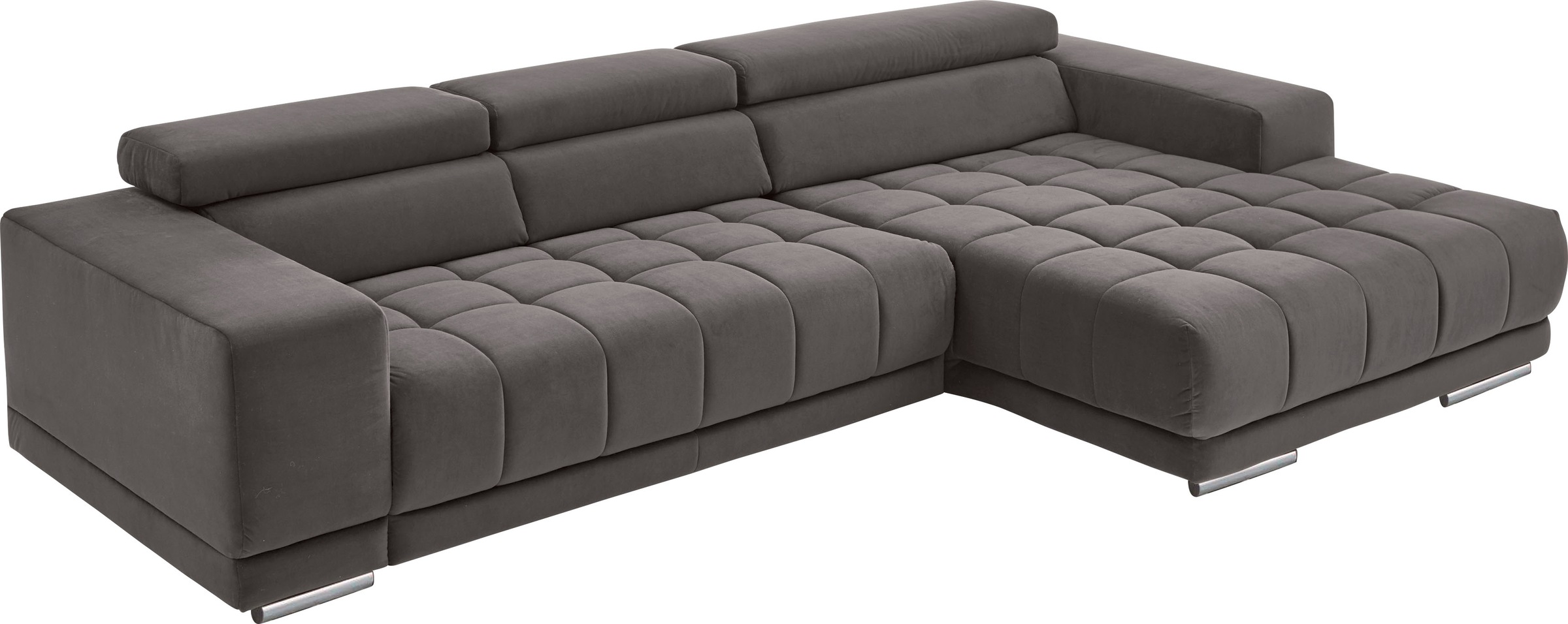 Die PlanBar Ecksofa »MP-IN15053 L-Form extra breiter Schenkel«, mit Kopfteilverstellung, wahlweise mit manueller Vorziehbank