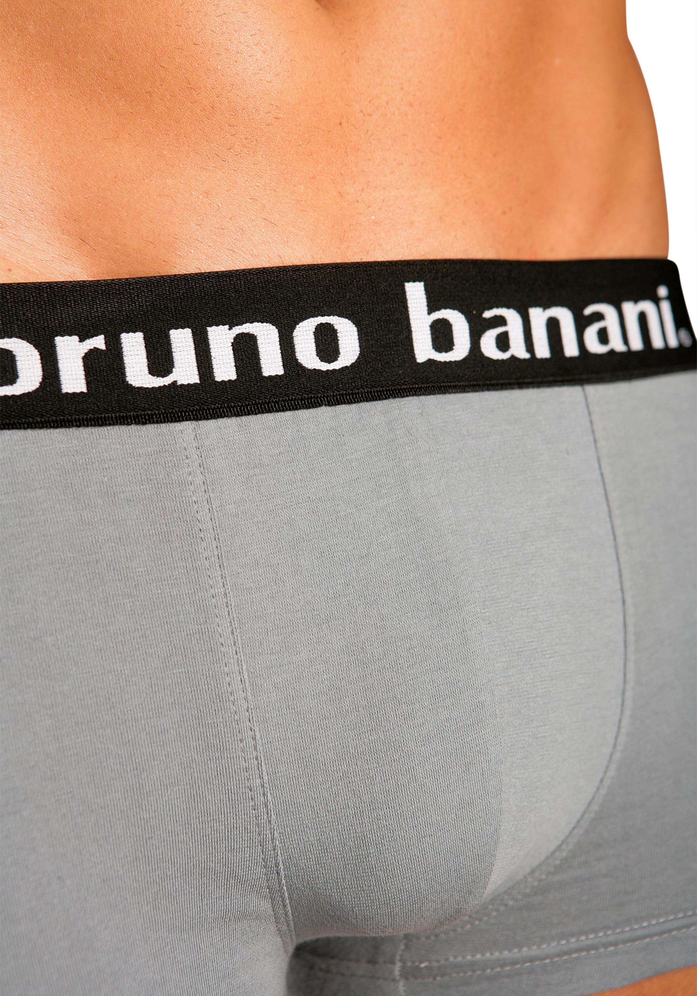 Bruno Banani Hipster, (Packung, 4 St.), Boxershorts in uni oder gemustert aus Baumwollmischung