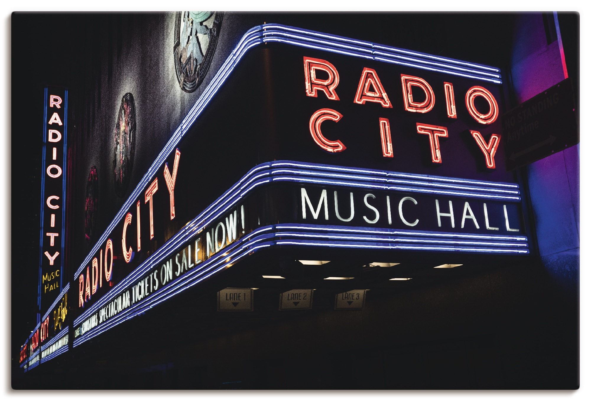 Artland Wandbild »Radiocity«, Amerika, (1 St.), in vielen Größen & Produktarten - Alubild / Outdoorbild für den Außenbereich, Leinwandbild, Poster, Wandaufkleber / Wandtattoo auch für Badezimmer geeignet