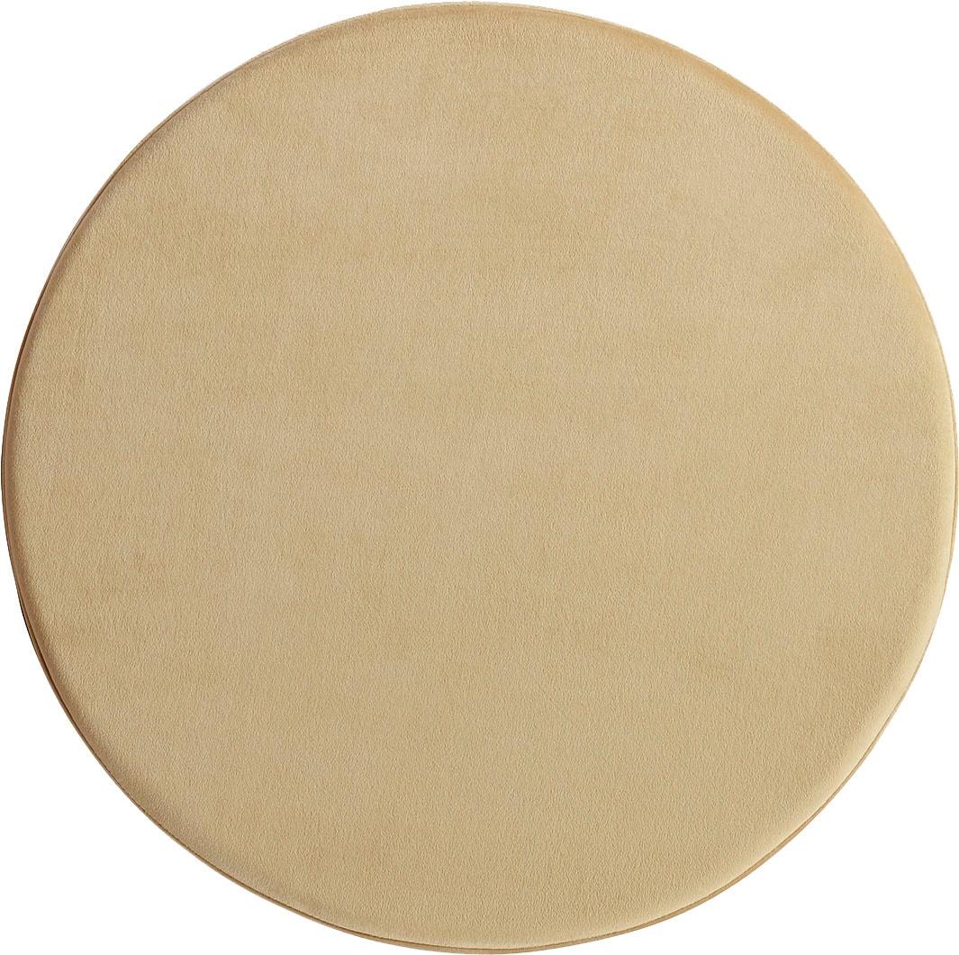 Kayoom Polsterhocker »Hocker Matilda 325, Edler Touch durch goldenen Sockel« 1 Stk. tlg. Samtbezug, farbig geschichtete Polsterung, goldener Sockel