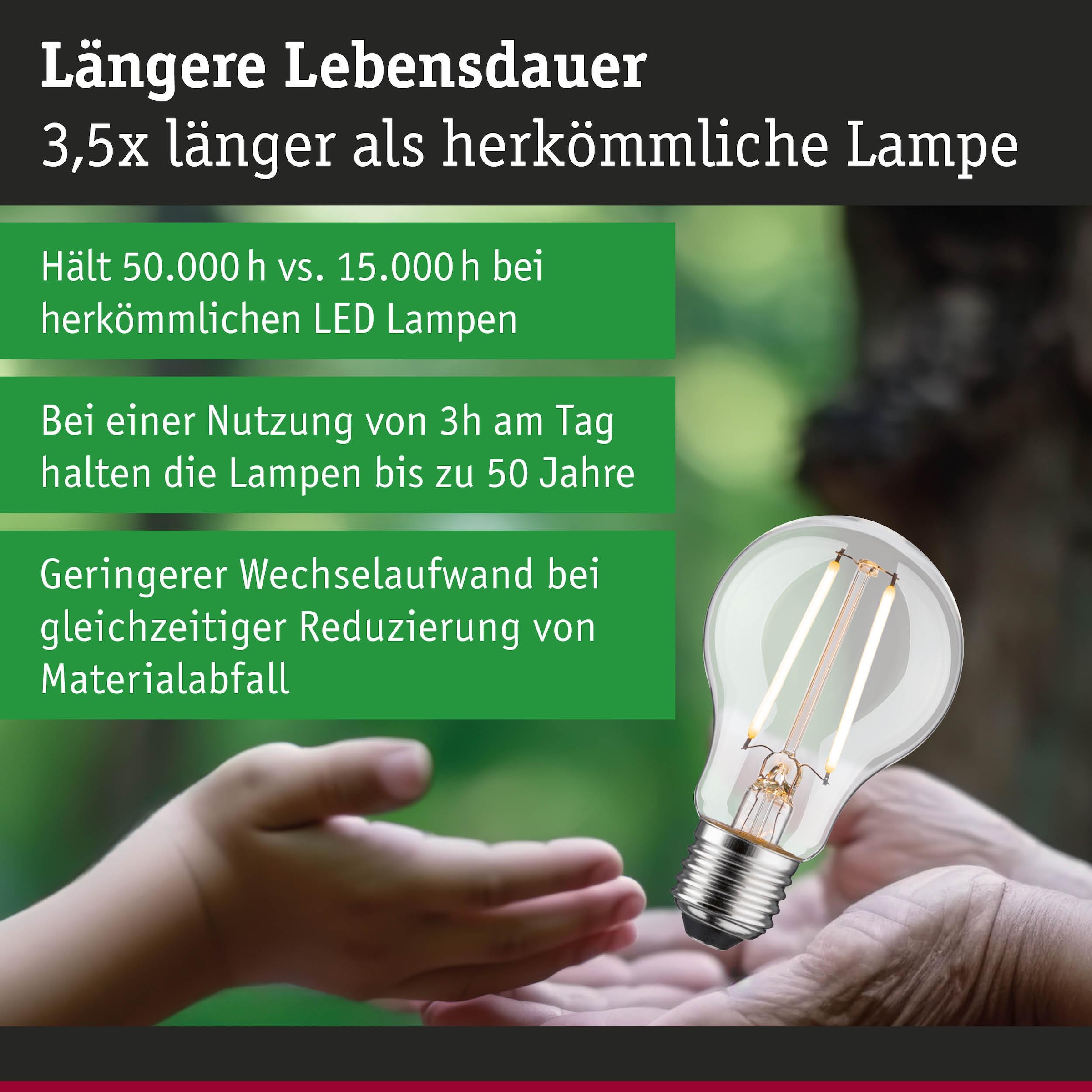 Paulmann LED-Leuchtmittel »Eco-Line AGL 470lm 2,5W 3000K klar 230V« E27 1 Stk. Warmweiß