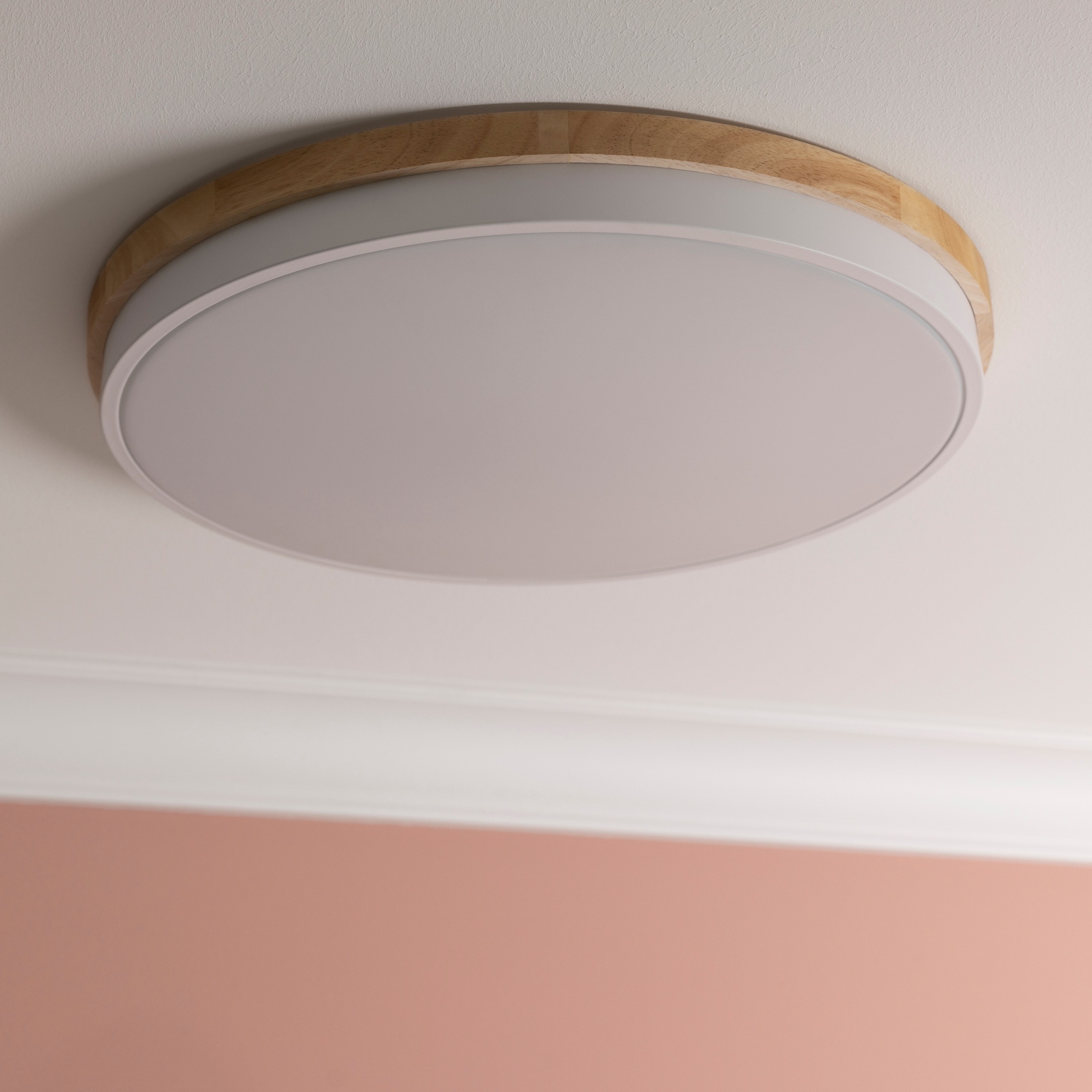 Brilliant LED Deckenleuchte »Baarlo«, Ø 50 cm, 4500 lm, 3000-6500 K, dimmbar, Fernbedienung, Holz/Metall