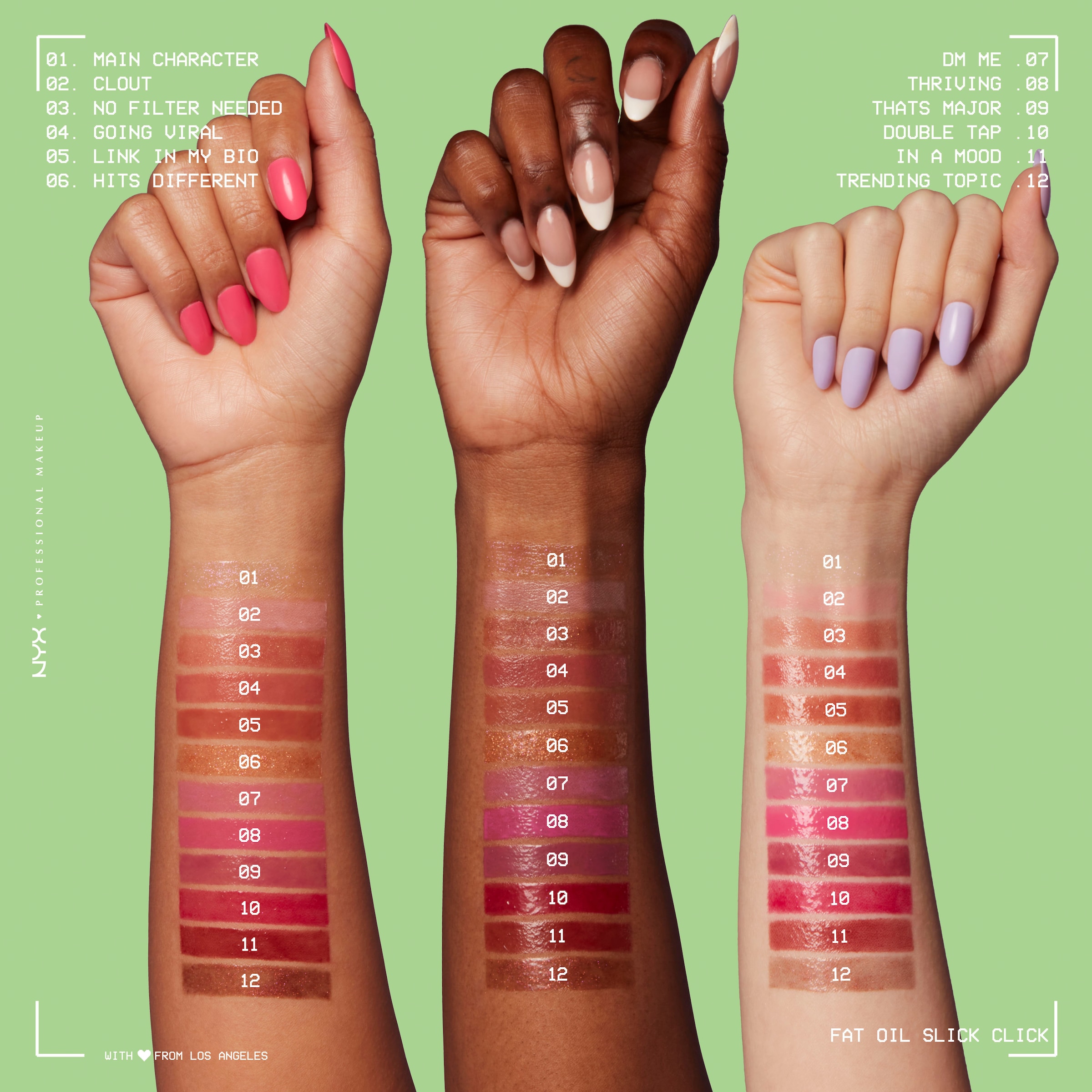 NYX Lippenstift »NYX Professional Makeup Fat Oil Slick Click Hits Different«, mit natürlichen Inhaltstoffen