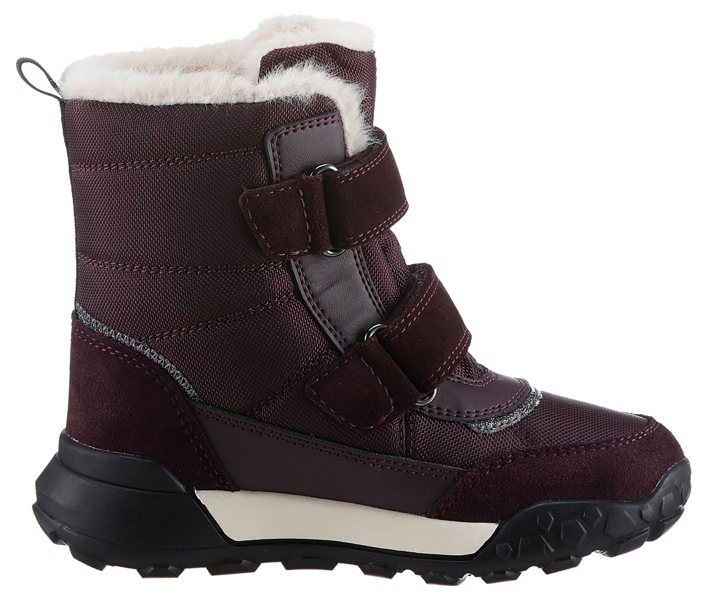 Geox Winterstiefel »J TREKKYUP GIRL B ABX«, Klettstiefel, Snowboots, Winterstiefel mit Warmfutter