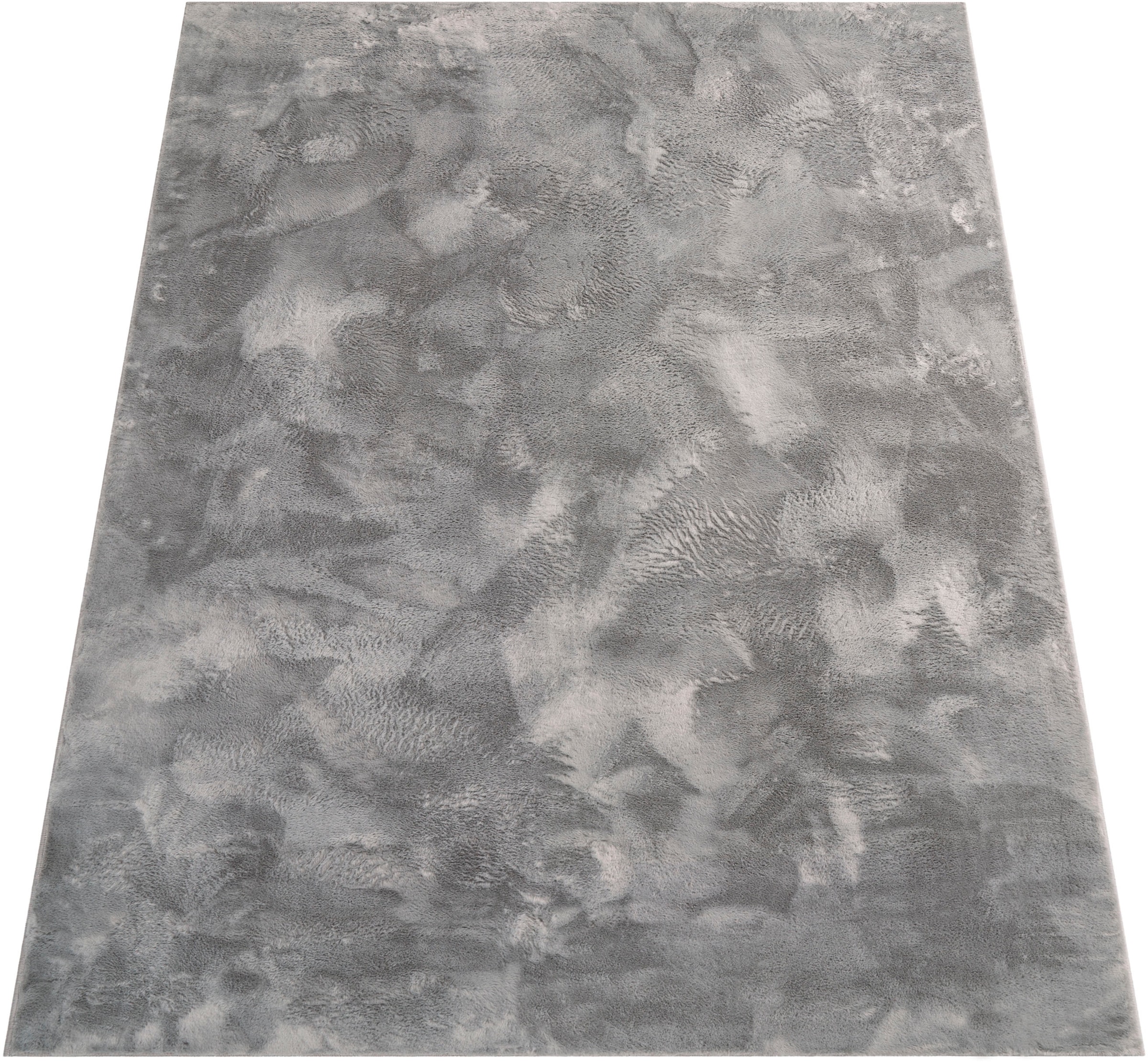 Fellteppich »Lottano«, rechteckig, 14 mm Höhe, Langflor, Kunstfell, Uni Farben, traumhaft weicher Flor, Wohnzimmer