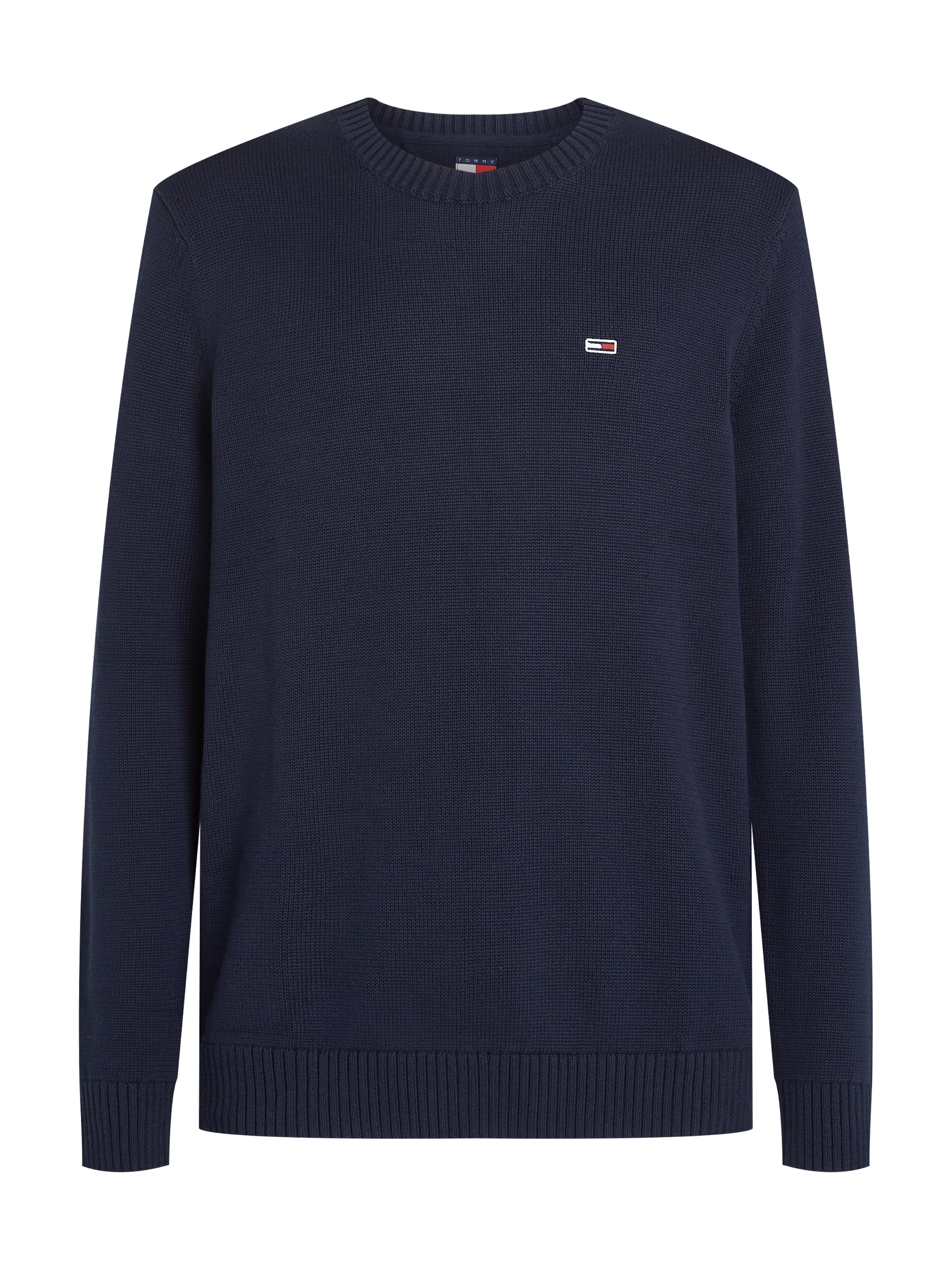 Tommy Jeans Strickpullover »TJM SLIM ESSNTLS C-NECK SWEATER«, mit Markenlogo auf der Brust