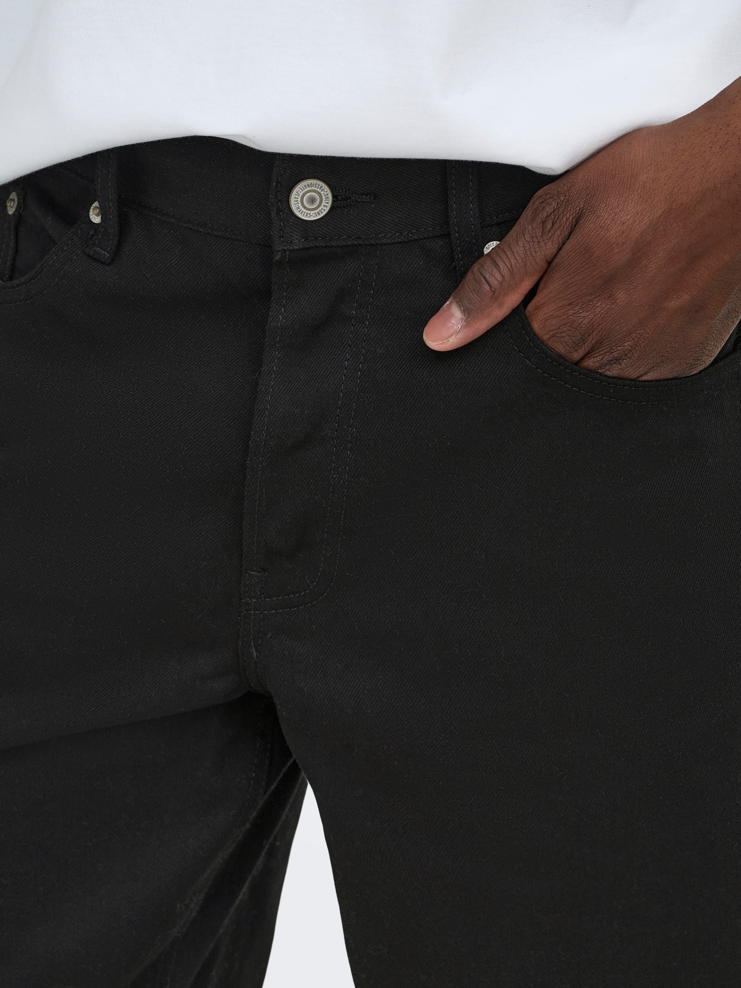 ONLY & SONS Jeansshorts »ONSEDGE STAY BD 6992 AZG DNM SHORTS NOOS« Baumwolle, straight fit