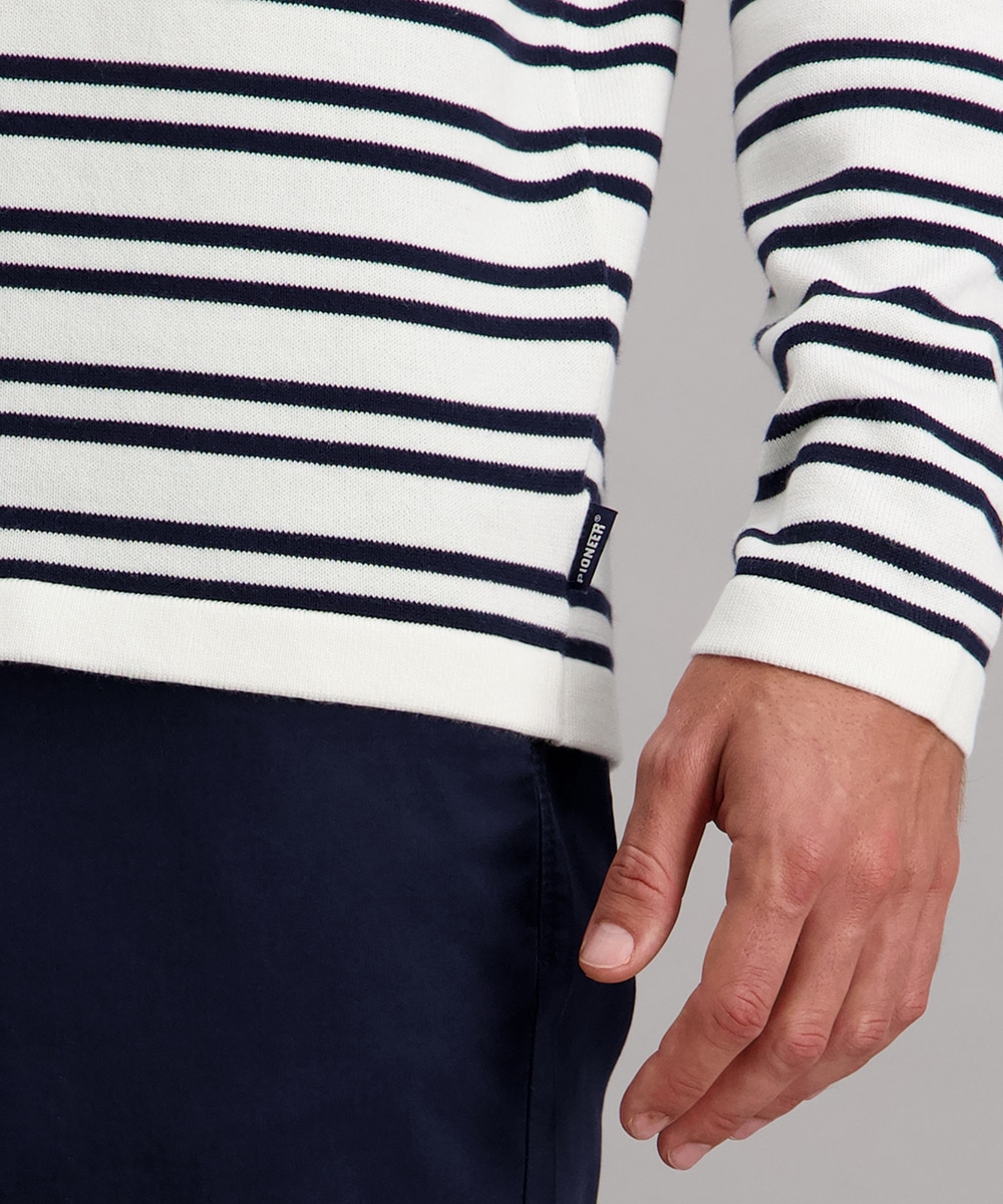 Pioneer Authentic Jeans Strickpullover in Streifen-Optik