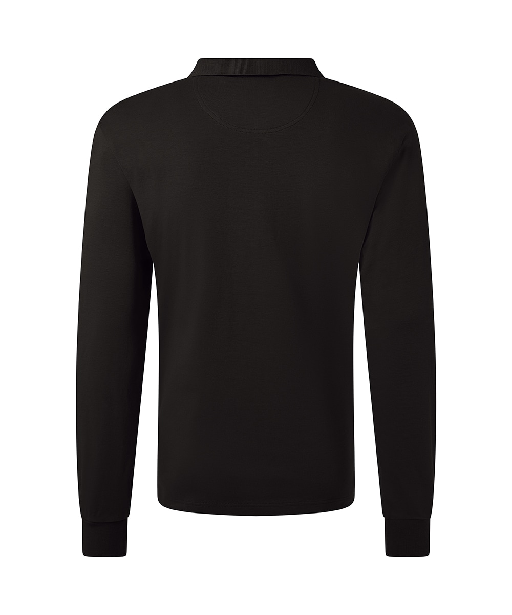Pierre Cardin Langarm-Poloshirt, Brusttasche mit Marken- Applikation