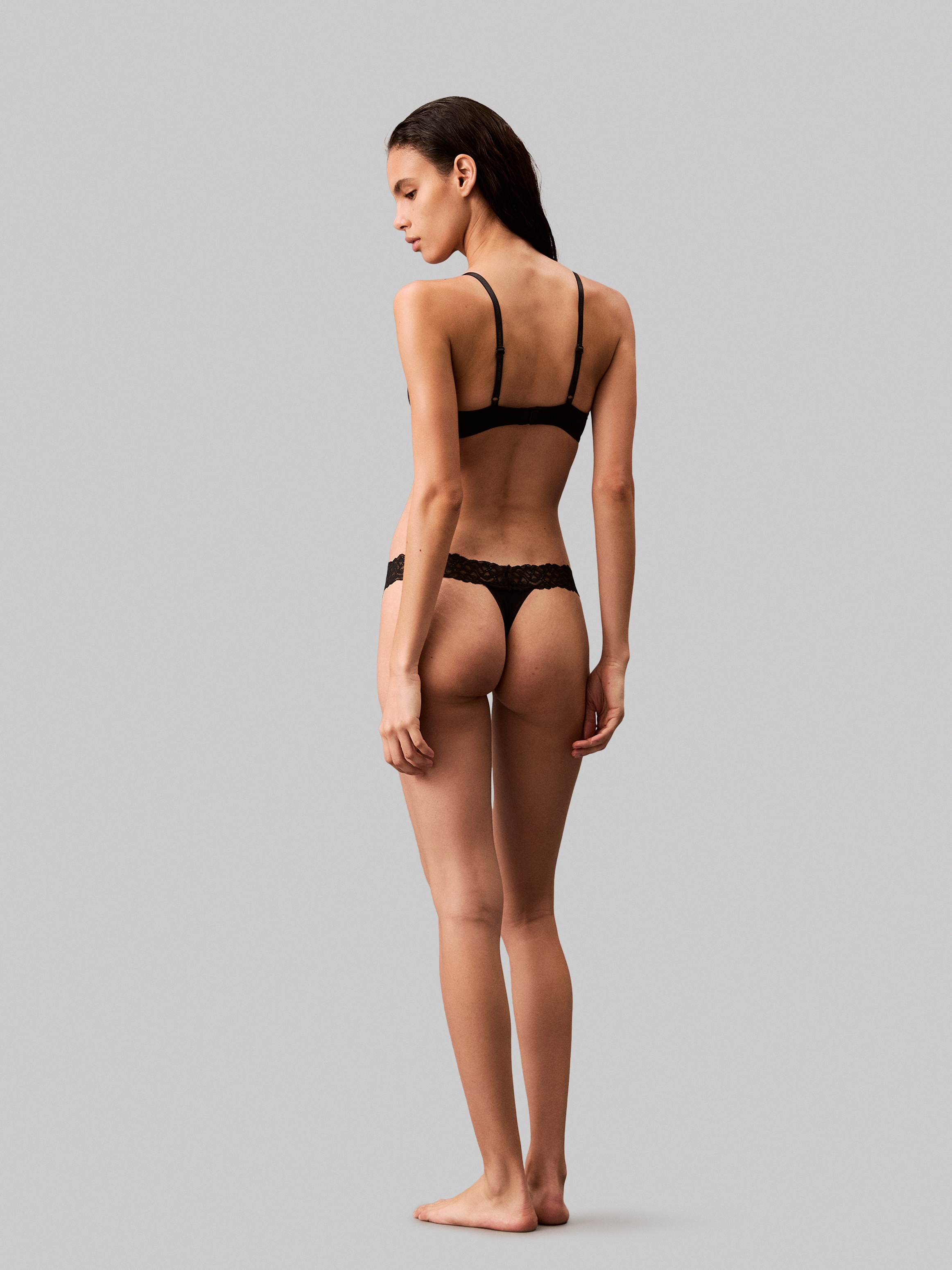 Calvin Klein Underwear Stringtanga »THONG«, mit Spitze am Bund