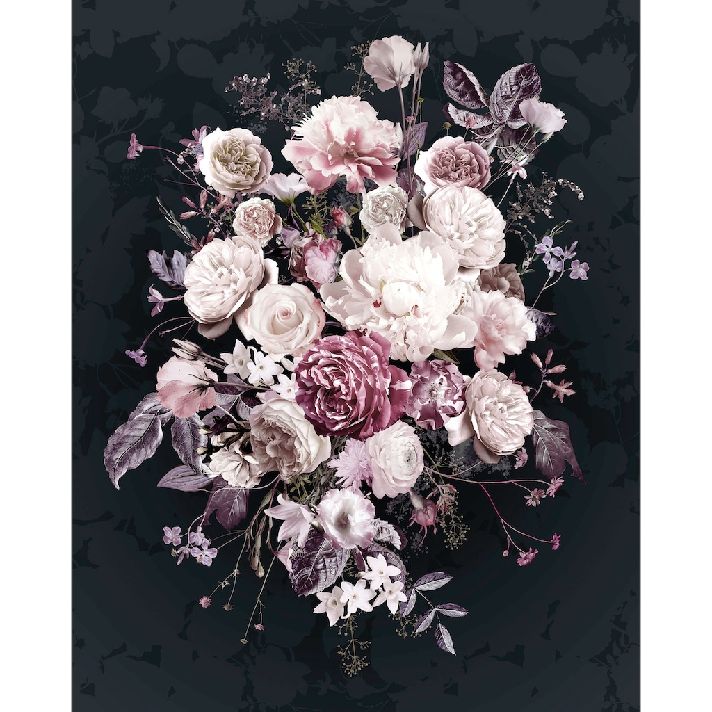 Komar Fototapete »Bouquet Noir«, bedruckt-floral