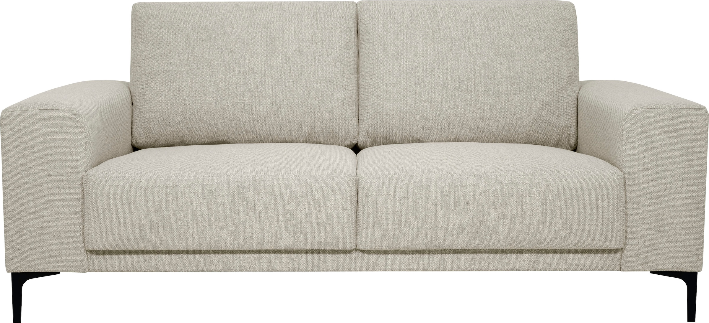 OTTO home 2-Sitzer »Xander« Breite 164 cm, Webstoff, Soft-Touch Chenille, schwarze Metallfüße
