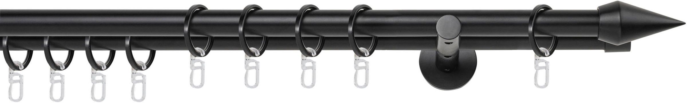 mydeco Gardinenstange »20mm Point Wandträger 14 cm«, 2 läufig-läufig, Fixmaß
