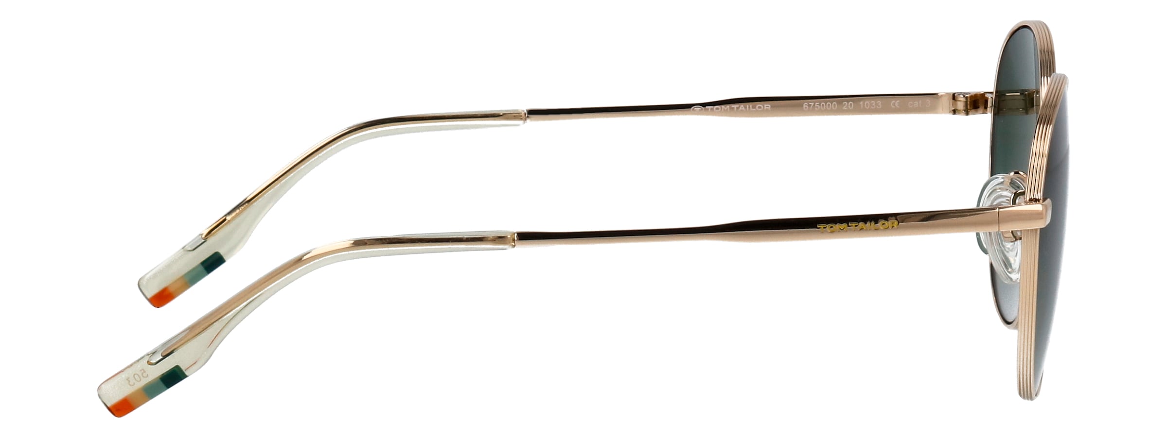 TOM TAILOR Sonnenbrille »Modell 675000« Form Rund, Logoschriftzug auf Bügel, Metallfassung