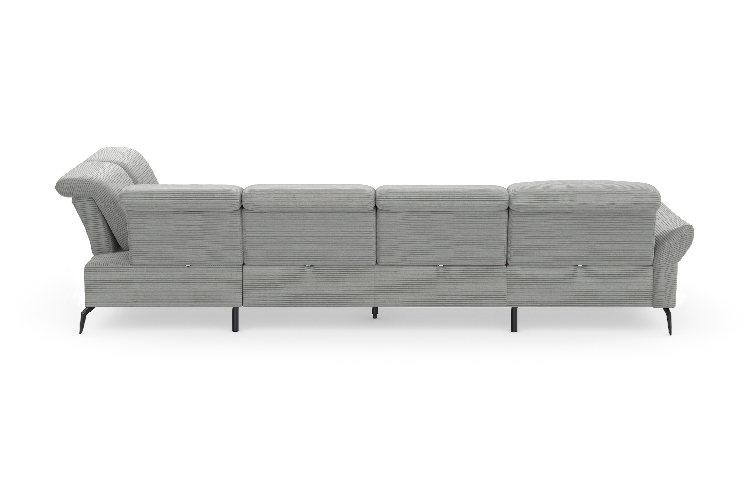 INOSIGN Wohnlandschaft »Coco U-Form«, Sitztiefen-, Arm- und Kopfteilverstellung, Cord-Bezug, Fußhöhe 15 cm