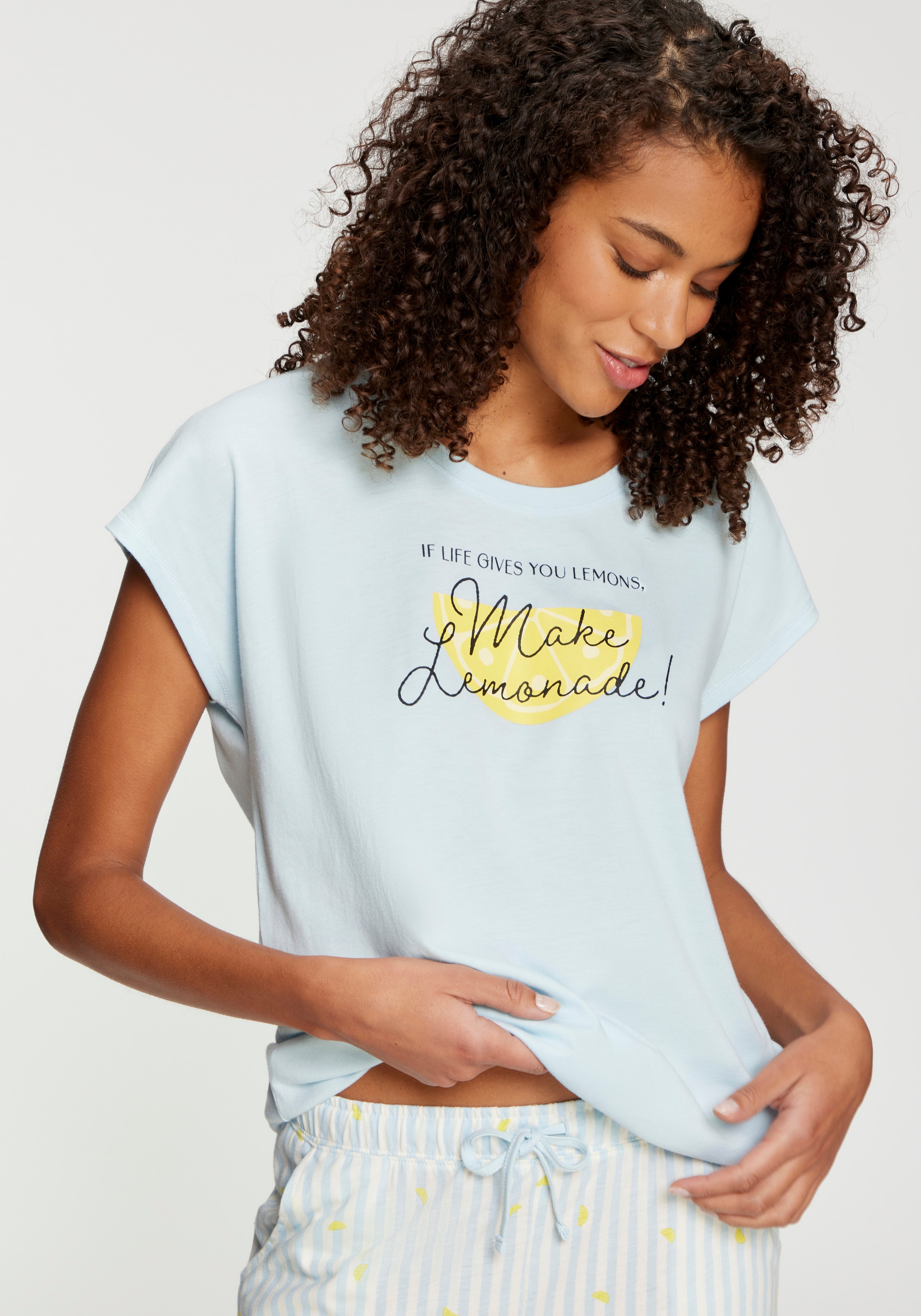 Vivance Dreams Pyjamaoberteil mit Frontprint