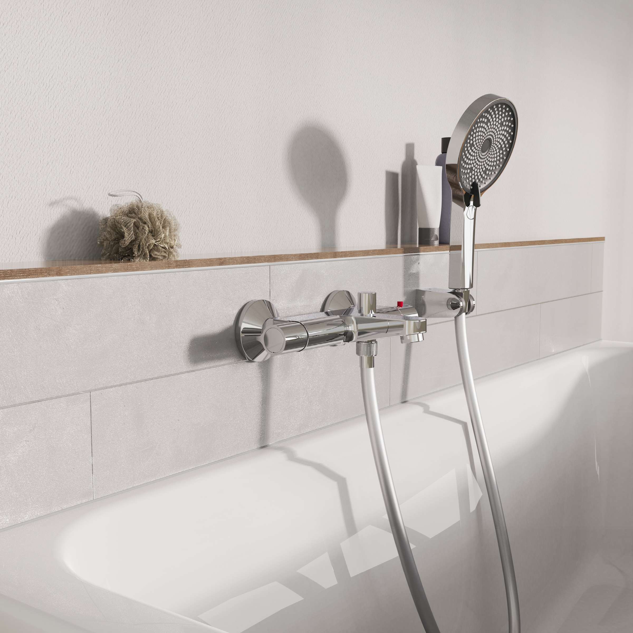 welltime Brausegarnitur »Rio« Handbrause inkl. Schlauch,  Mit 3 Strahlarten