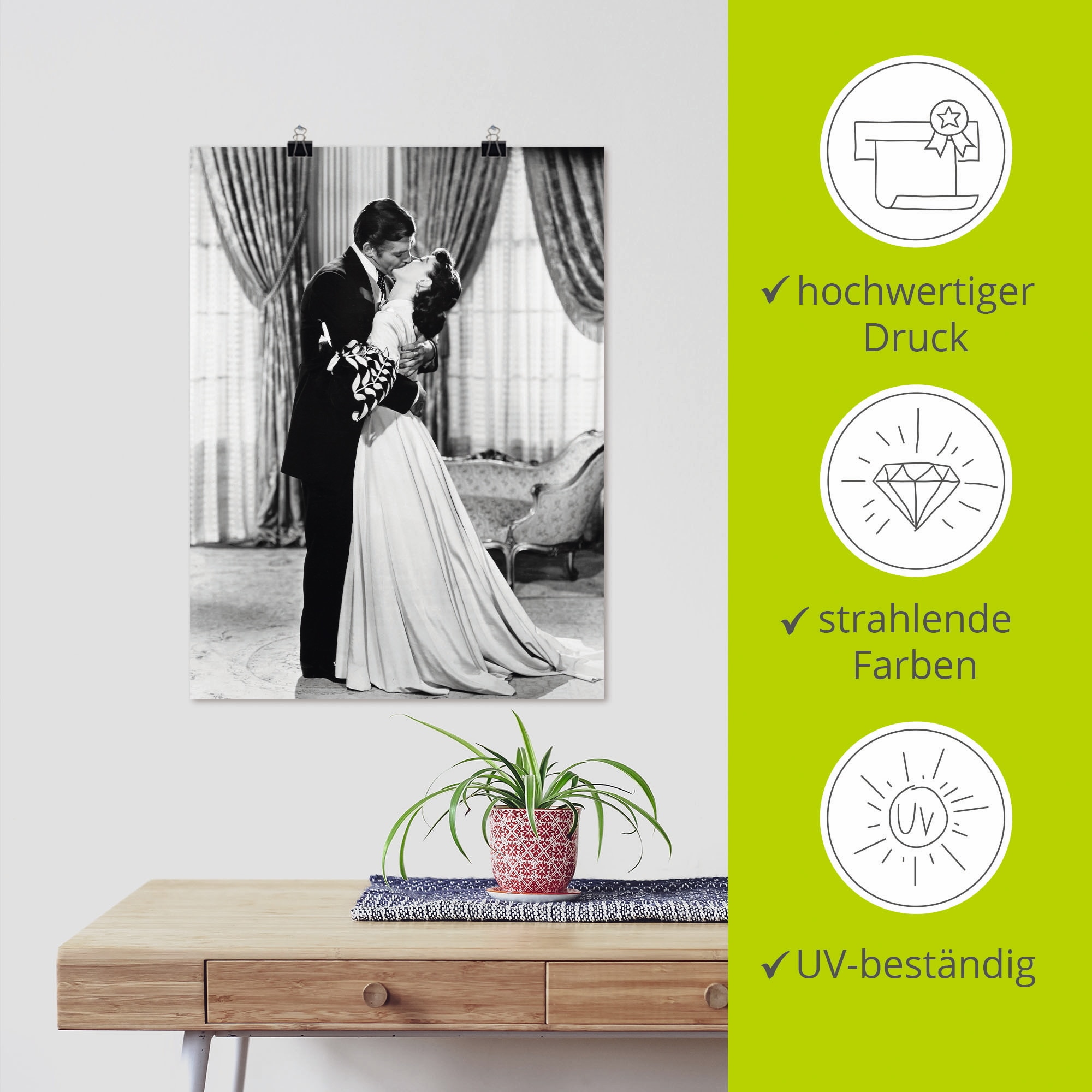 Artland Wandbild »Vom Winde verweht 1939 IV« Film 1 Stk. tlg. als Leinwandbild, Poster in verschied. Größen