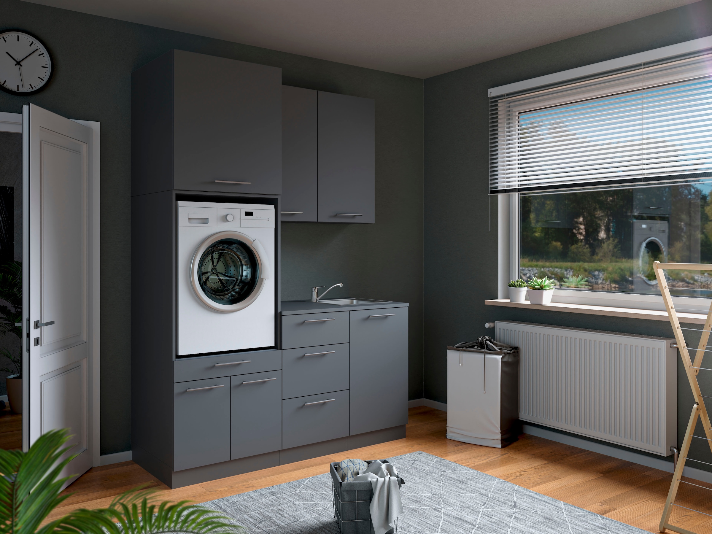 Laundreezy Mehrzweckschrank-Set »Laundreezy, 6-tlg. Mehrzweckschrank-Set B/H/T 168/238/68 cm« 6 Stk. tlg.