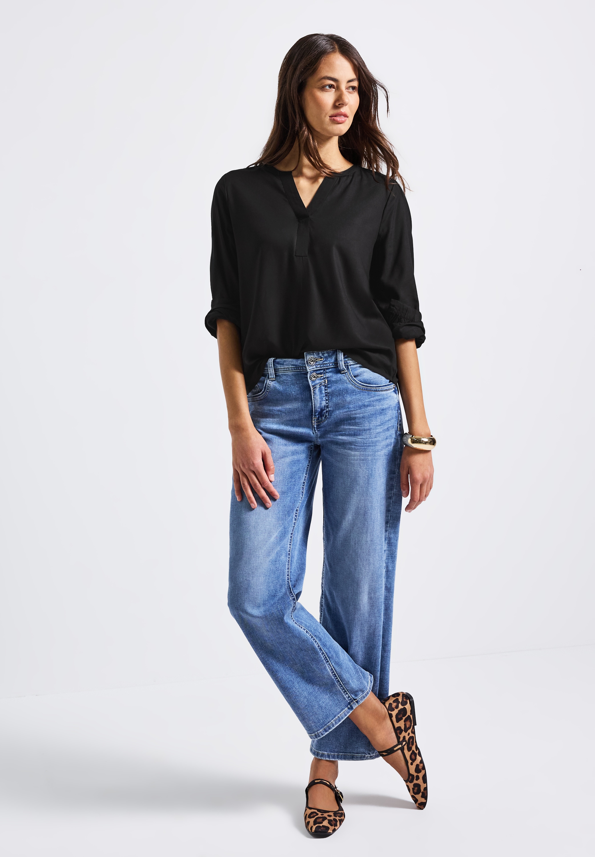 STREET ONE Langarmbluse im Tunika-Stil