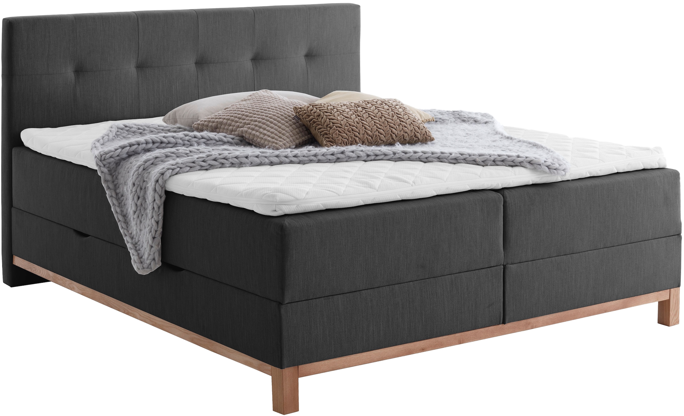 meise.möbel Boxspringbett »Catania«, mit Bettkasten und Topper