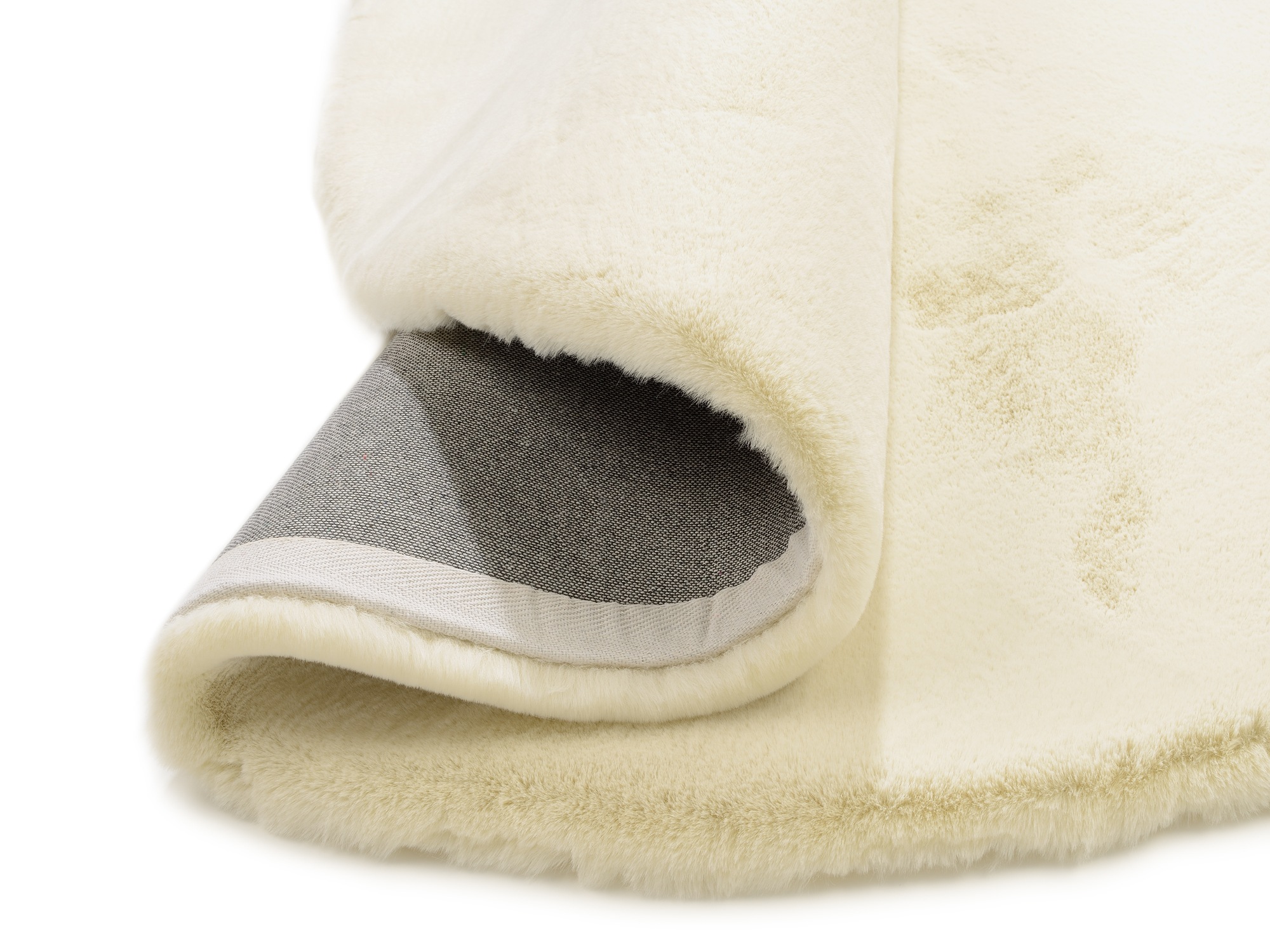 OCI DIE TEPPICHMARKE Teppich »ALISSA«, rund, 38 mm Höhe, Kuschelig weicher Flor, Kaninchen Fell Haptik, getuftet