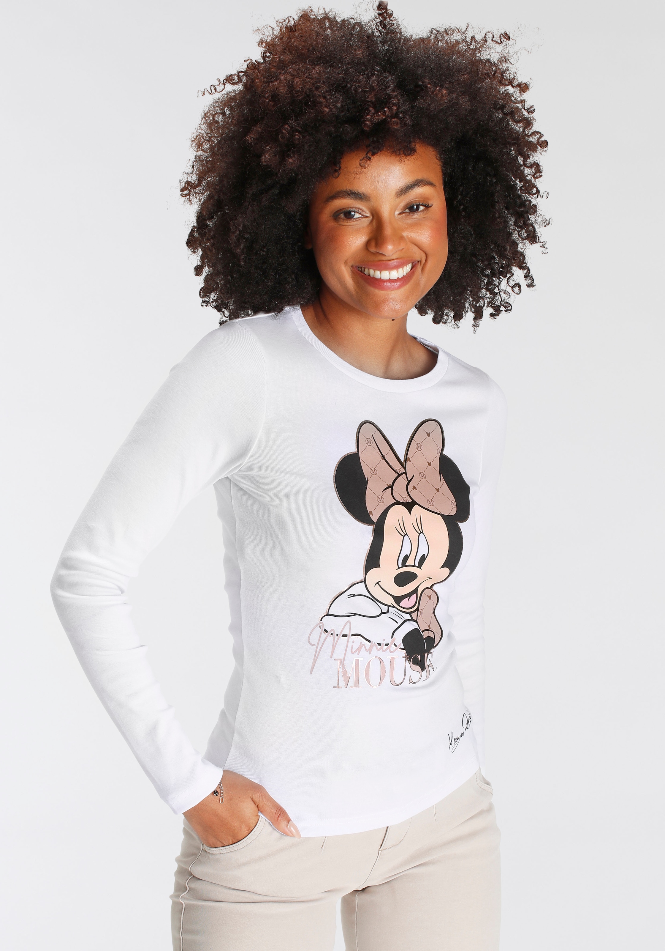 KangaROOS Langarmshirt, sehr figurbetonte Passform, aus dehnbarer Rippware