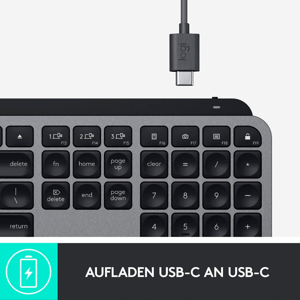 Logitech Apple-Tastatur »MX Keys für Mac«, (USB-Anschluss)