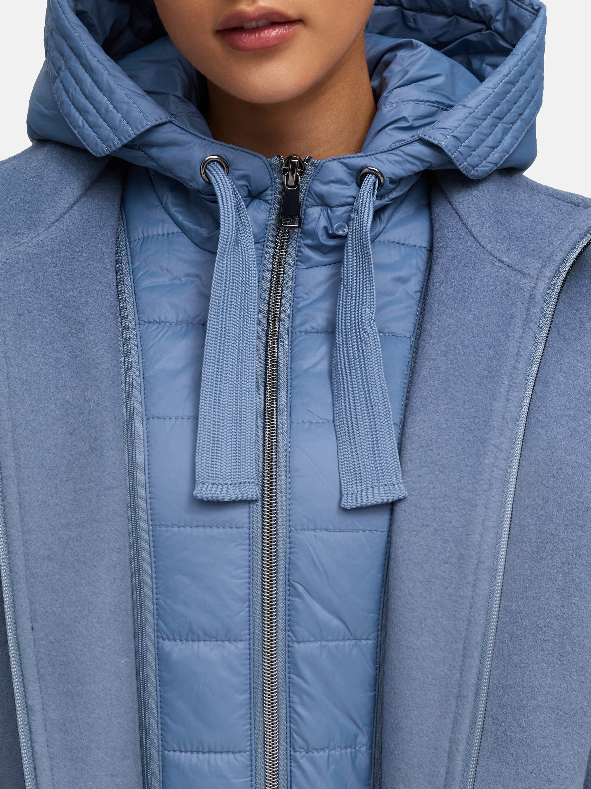 MANISA Wolljacke, mit Kapuze, mit herausnehmbarer Kapuze
