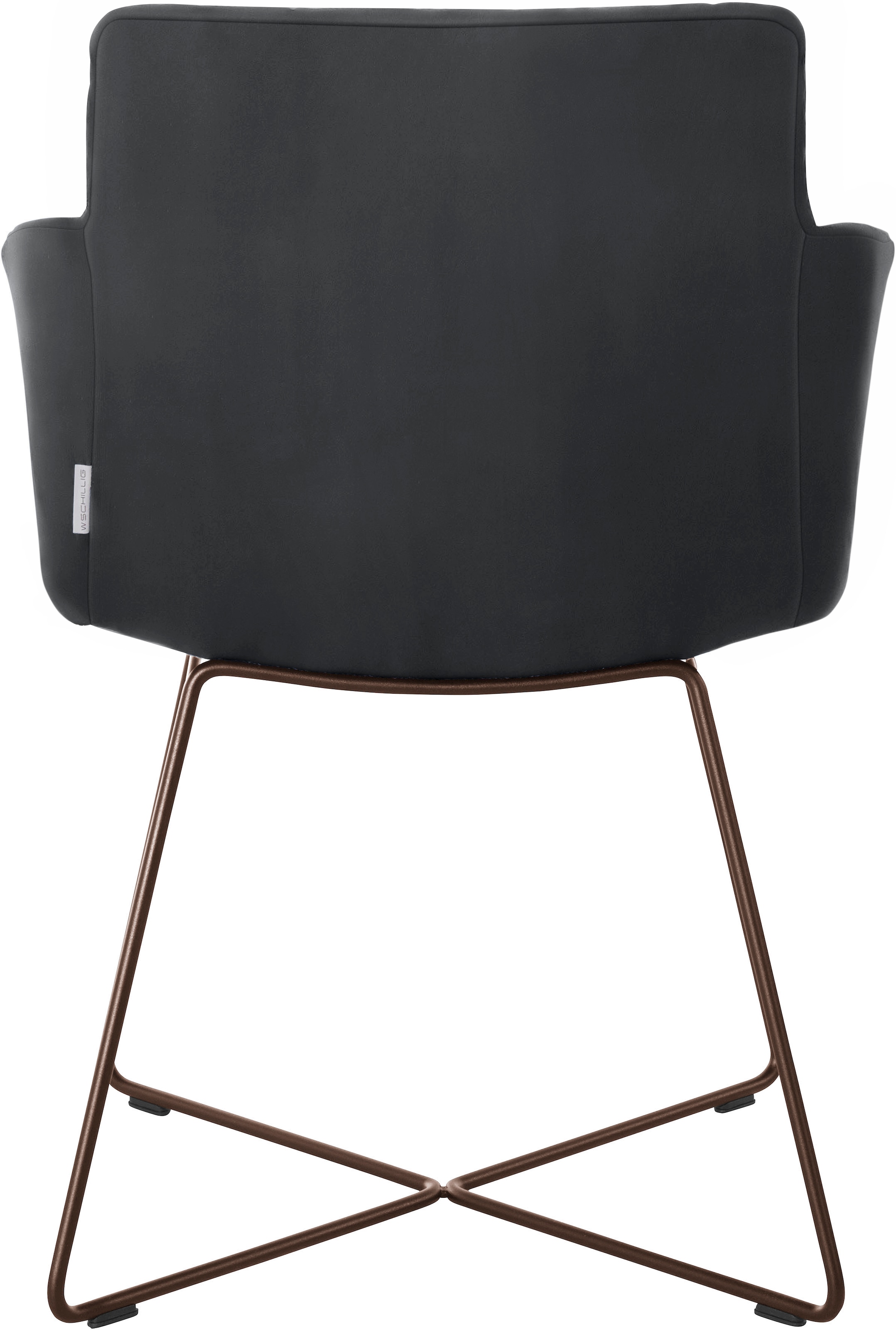 W.SCHILLIG Armlehnstuhl »jakob« () mit Drahtrohrgestell in Bronze pulverbeschichtet