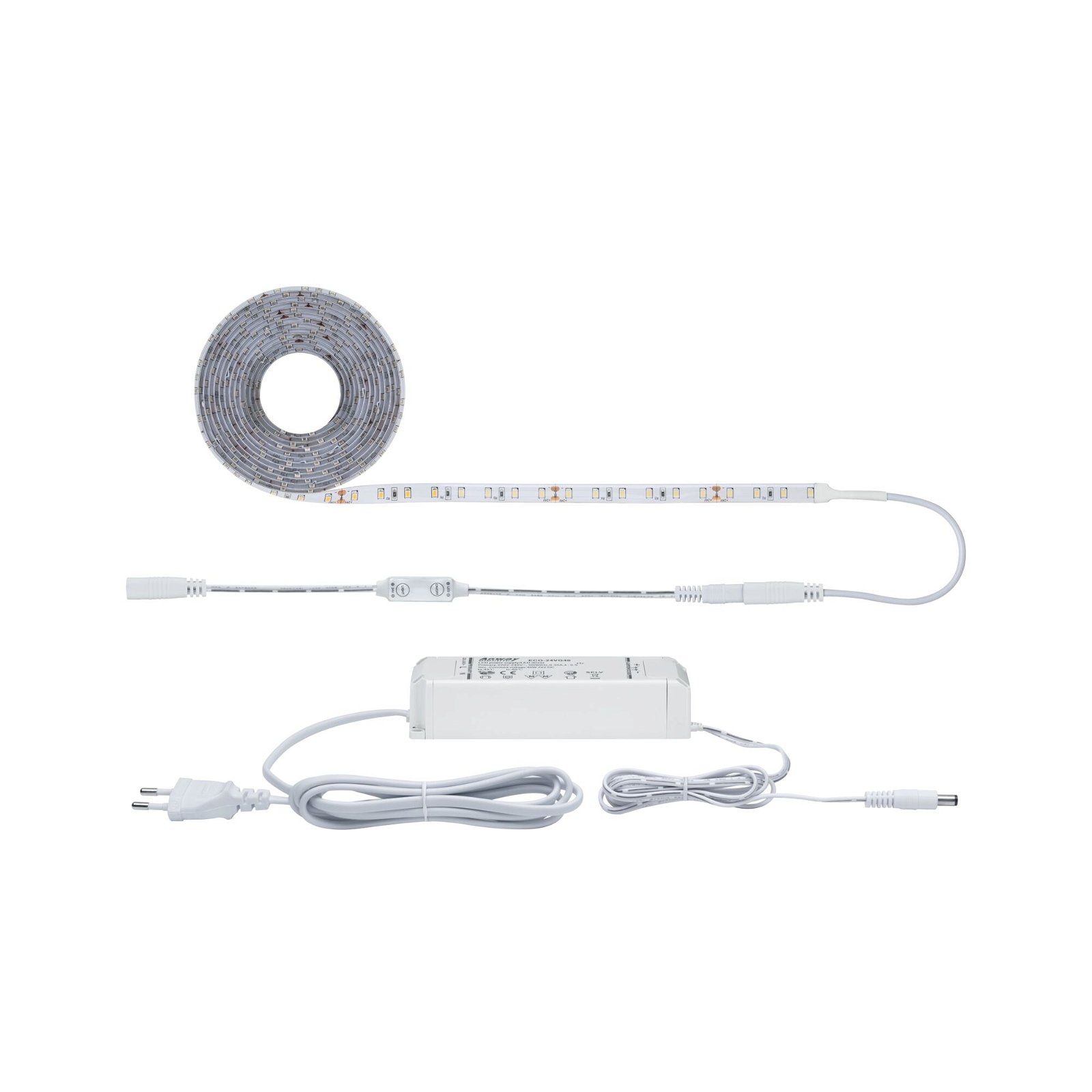Paulmann LED-Streifen »SimpLED Power Set 230/24V DC weiß Kunststoff« 1 Stk.-flammig inkl Dimm/Switch