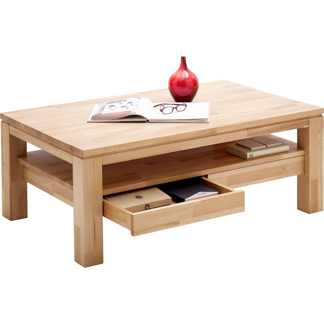 MCA furniture Couchtisch, Couchtisch Massivholz mit Schubladen online kaufen