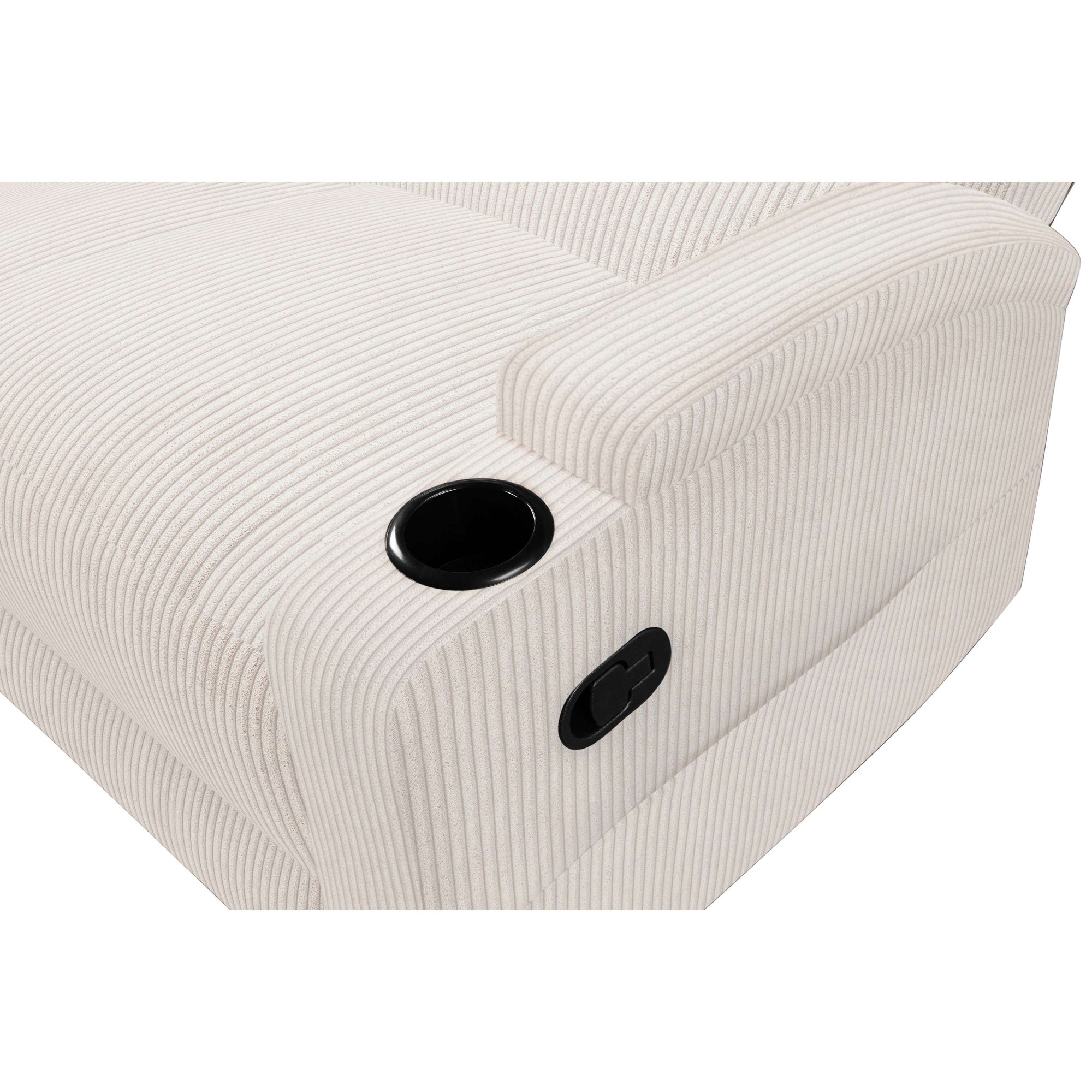 Home affaire Ecksofa »NAPORI Multimediasofa, 3er Kinosessel XXL, L-Form, Cord«, Kinosofa mit Relaxfunktion, Getränkehalter, Staufach und Staukasten
