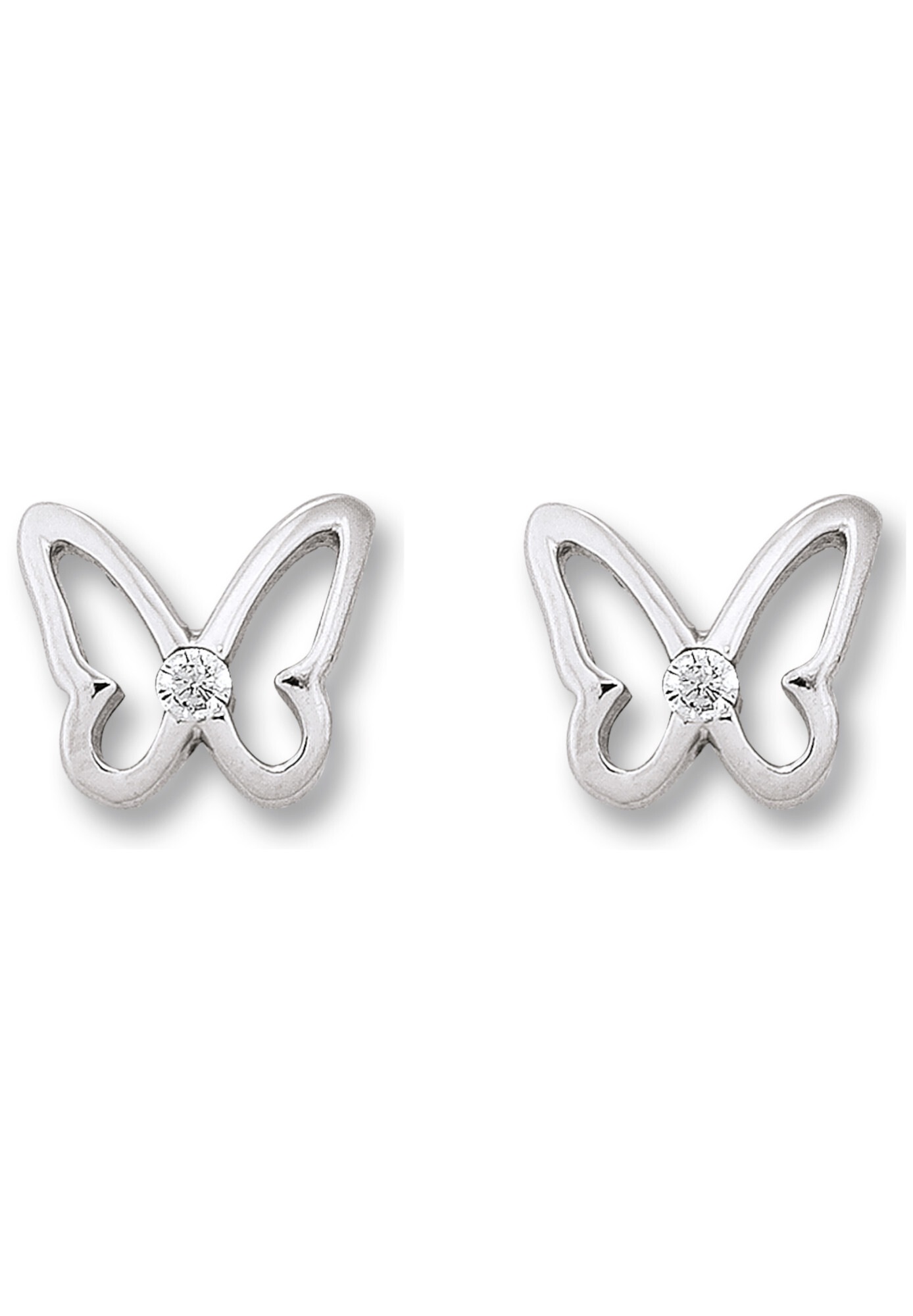 ONE ELEMENT Paar Ohrstecker »Zirkonia Schmetterling Ohrringe   Ohrstecker aus 925 Silber«