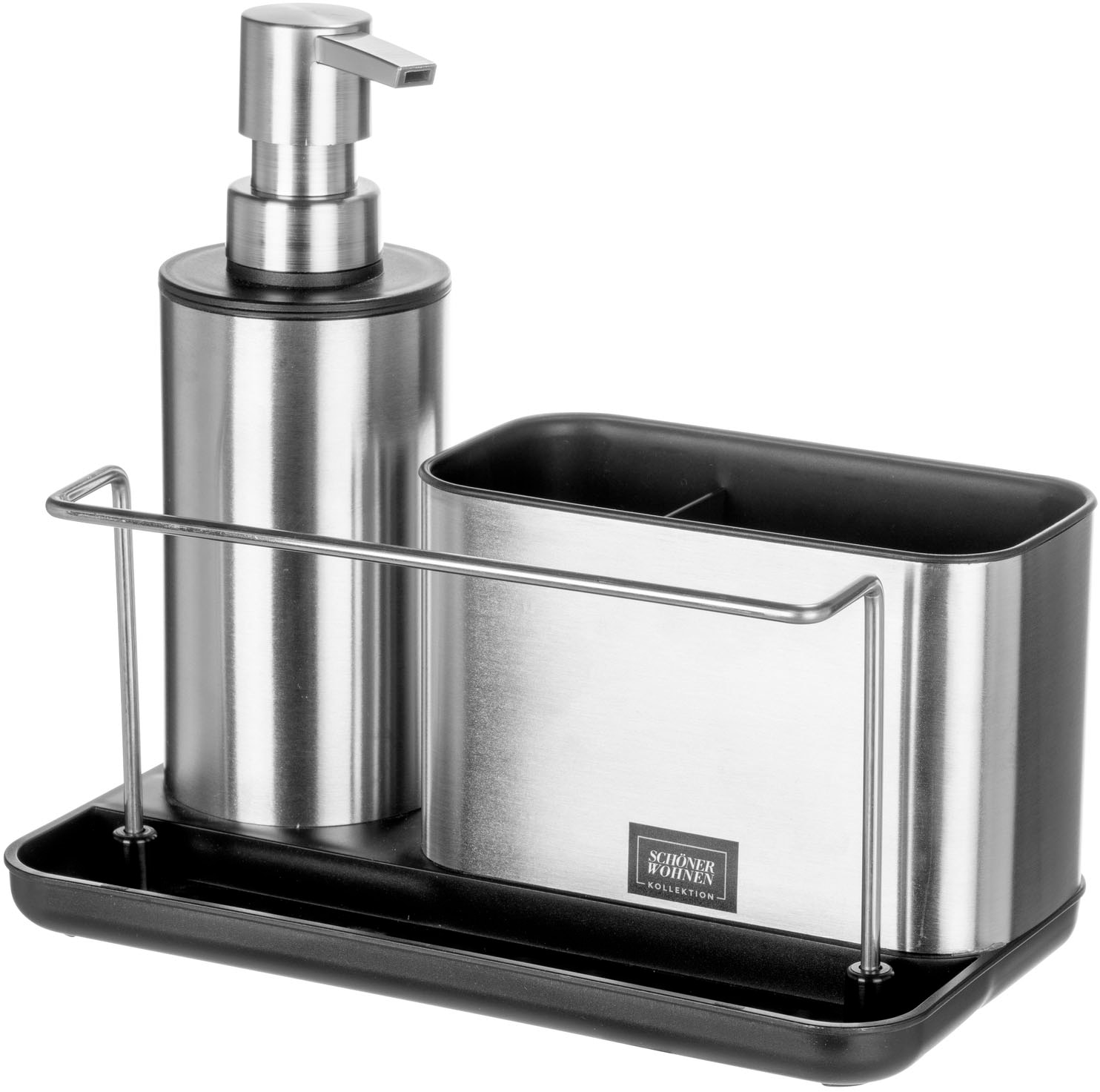 SCHÖNER WOHNEN-Kollektion Küchenorganizer-Set »SHIRLEY« Spülorganizer mit Spülspender aus Edelstahl