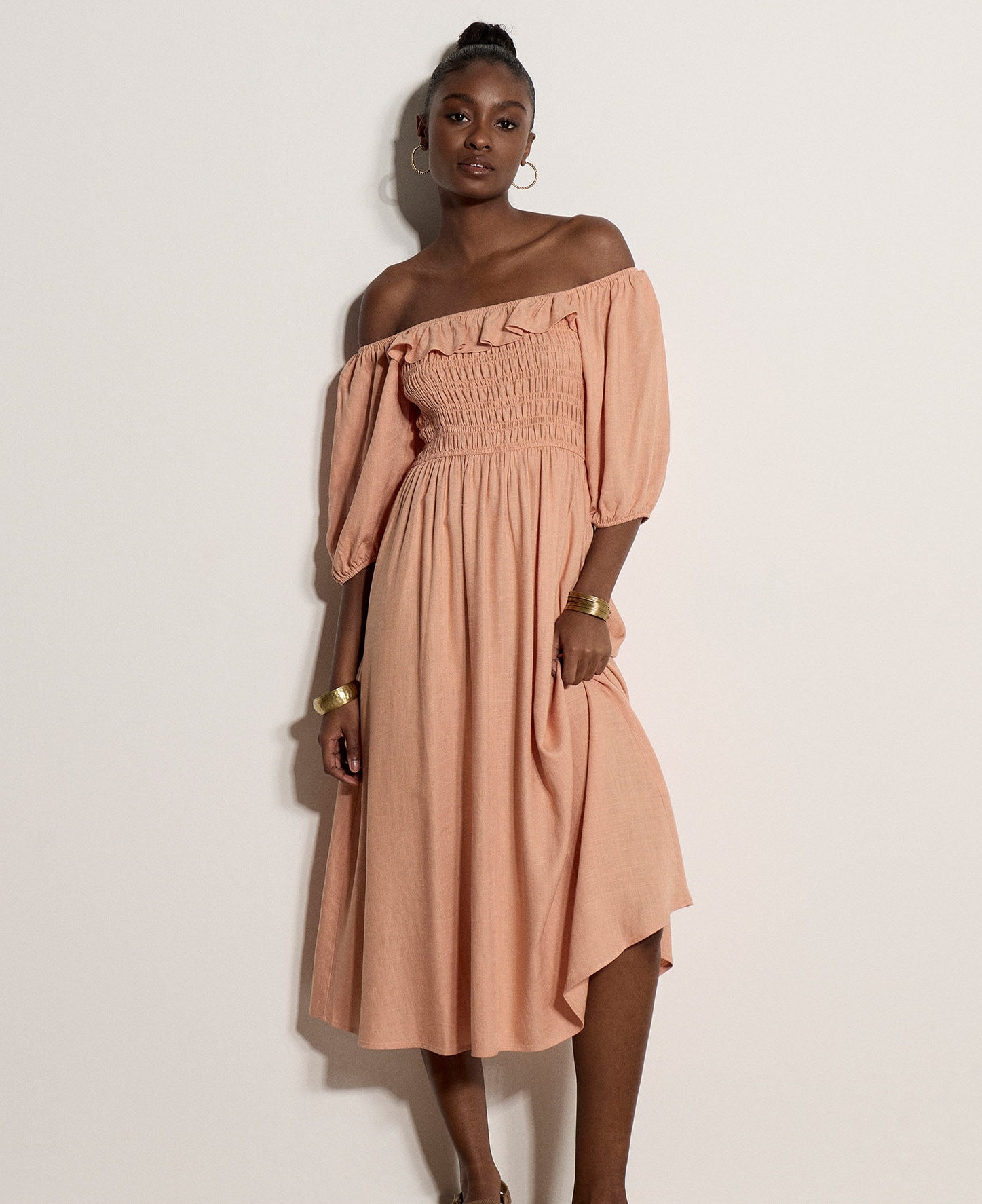 Apricot Maxikleid »Maxikleid« Gerafft