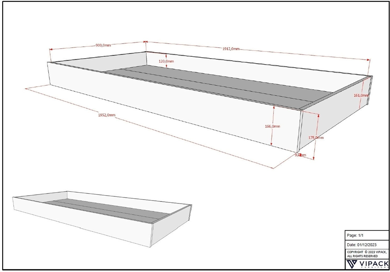 Vipack Etagenbett »Forrest Massivholzbett Made in Europe, stabil und hochwertig gebaut« Liegefläche 90/140x200cm, mit Leiter, Rolllattenrost u. Bettschublade, 