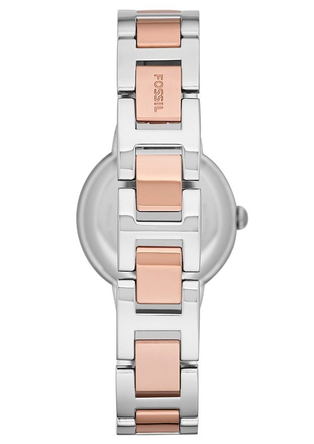 Fossil Quarzuhr »VIRGINIA«, Armbanduhr, Damenuhr, Edelstahlarmband