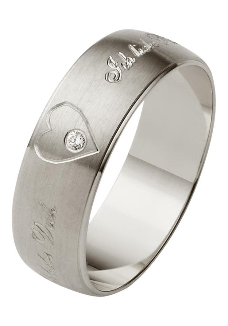Firetti Trauring »Schmuck Geschenk Hochzeit Ehering Trauring "Ich liebe Dich"«, Made in Germany, wahlweise mit oder ohne Brillant