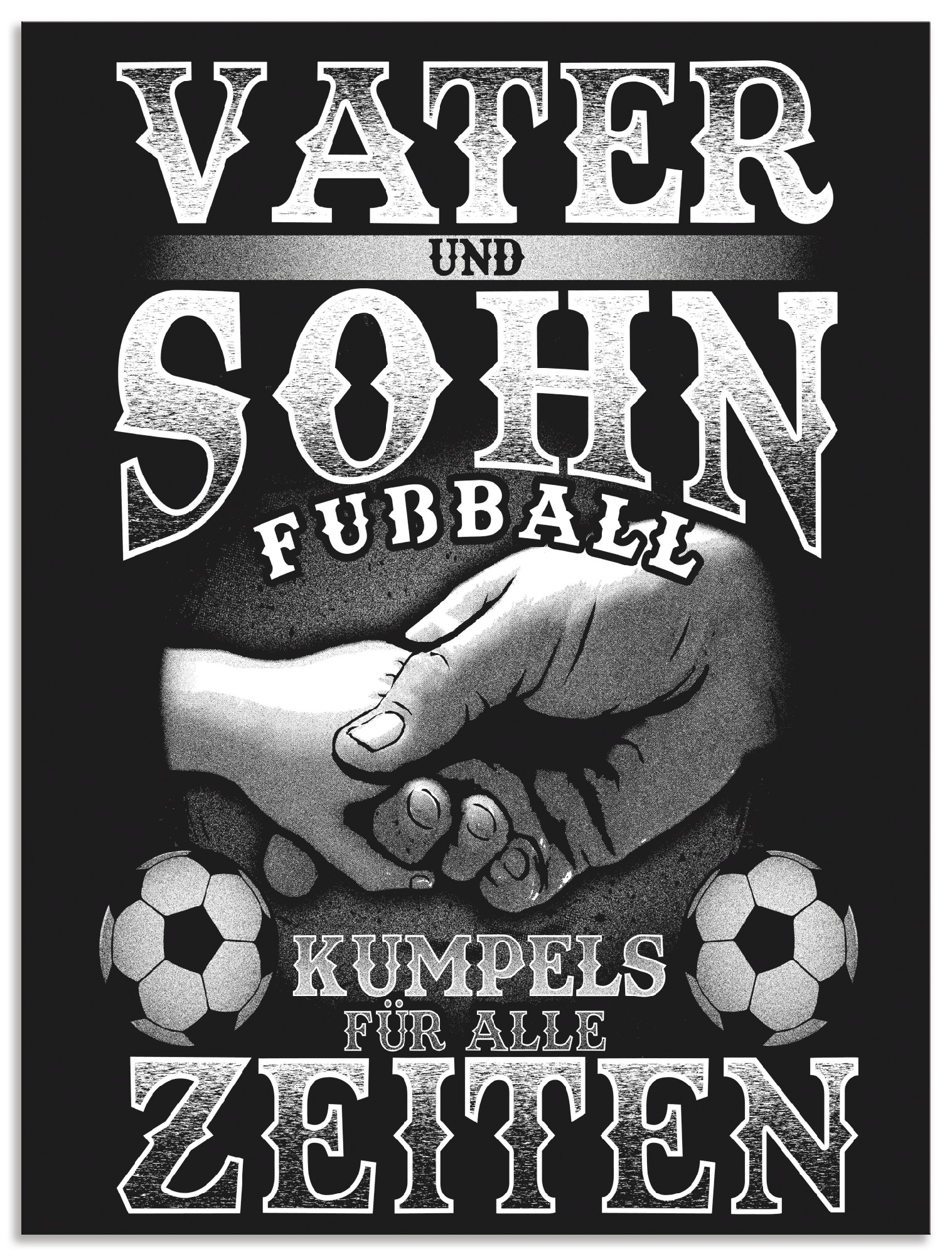 Artland Wandbild »Vater und Sohn Fußball Kumpels«, Sprüche & Texte, (1 St.), als Alubild, Outdoorbild, Poster in verschied. Größen
