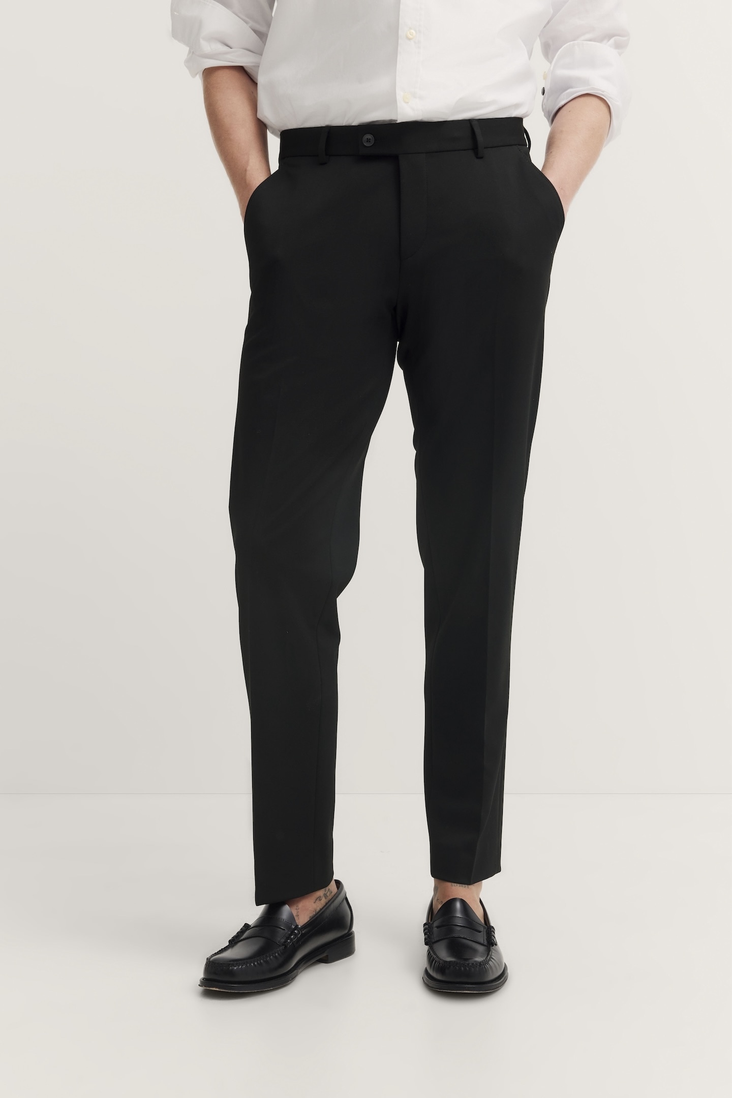 Bugatti Herren Anzughose mit Stretch & Bügelfalte in schwarz, Größe 50